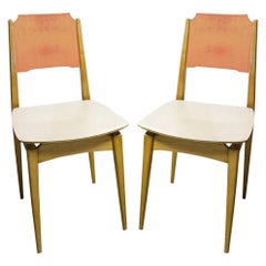 Pair of Midcentury Color Chairs, 1960s, Czechoslovakia