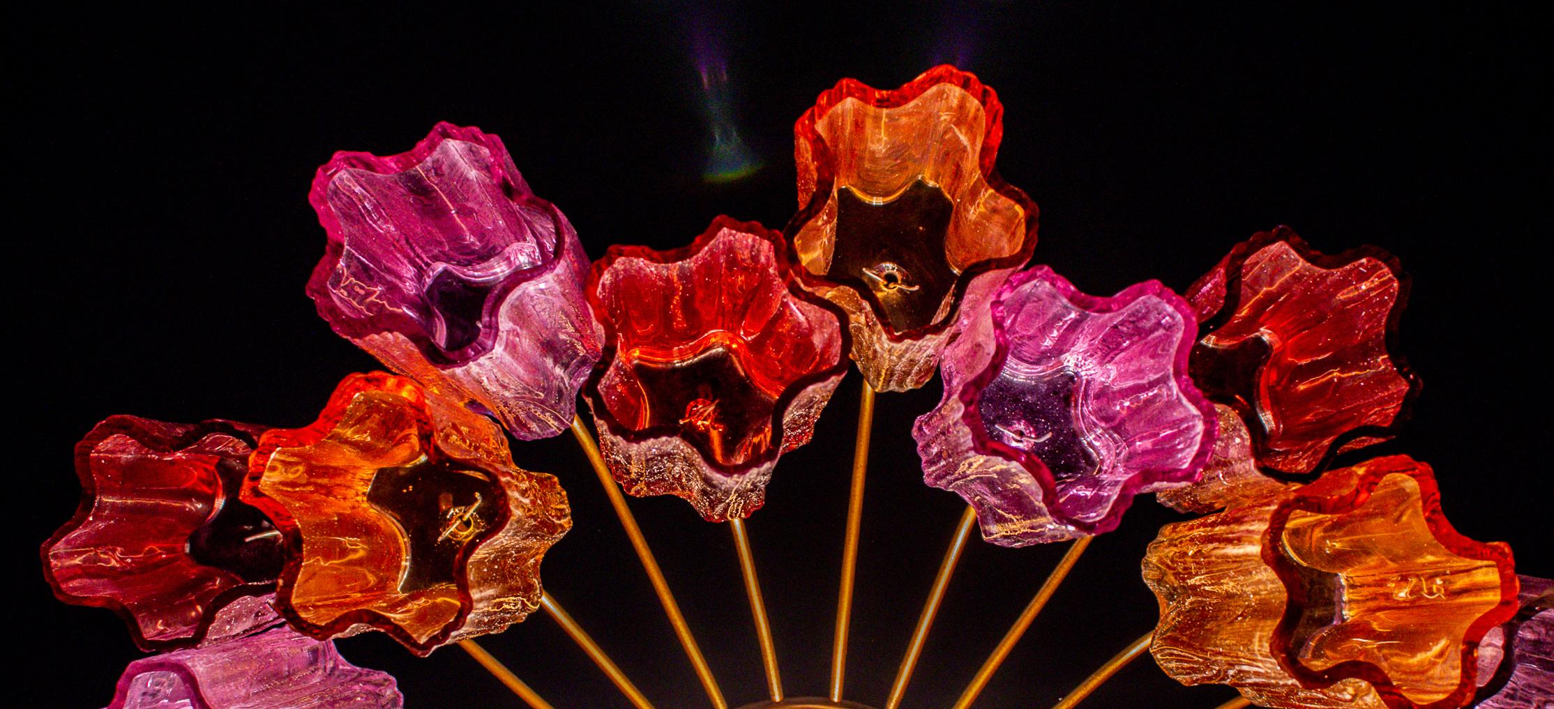 Paire d'appliques en verre de Murano coloré du milieu du siècle dernier par Tony Zuccheri pour Venini en vente 5