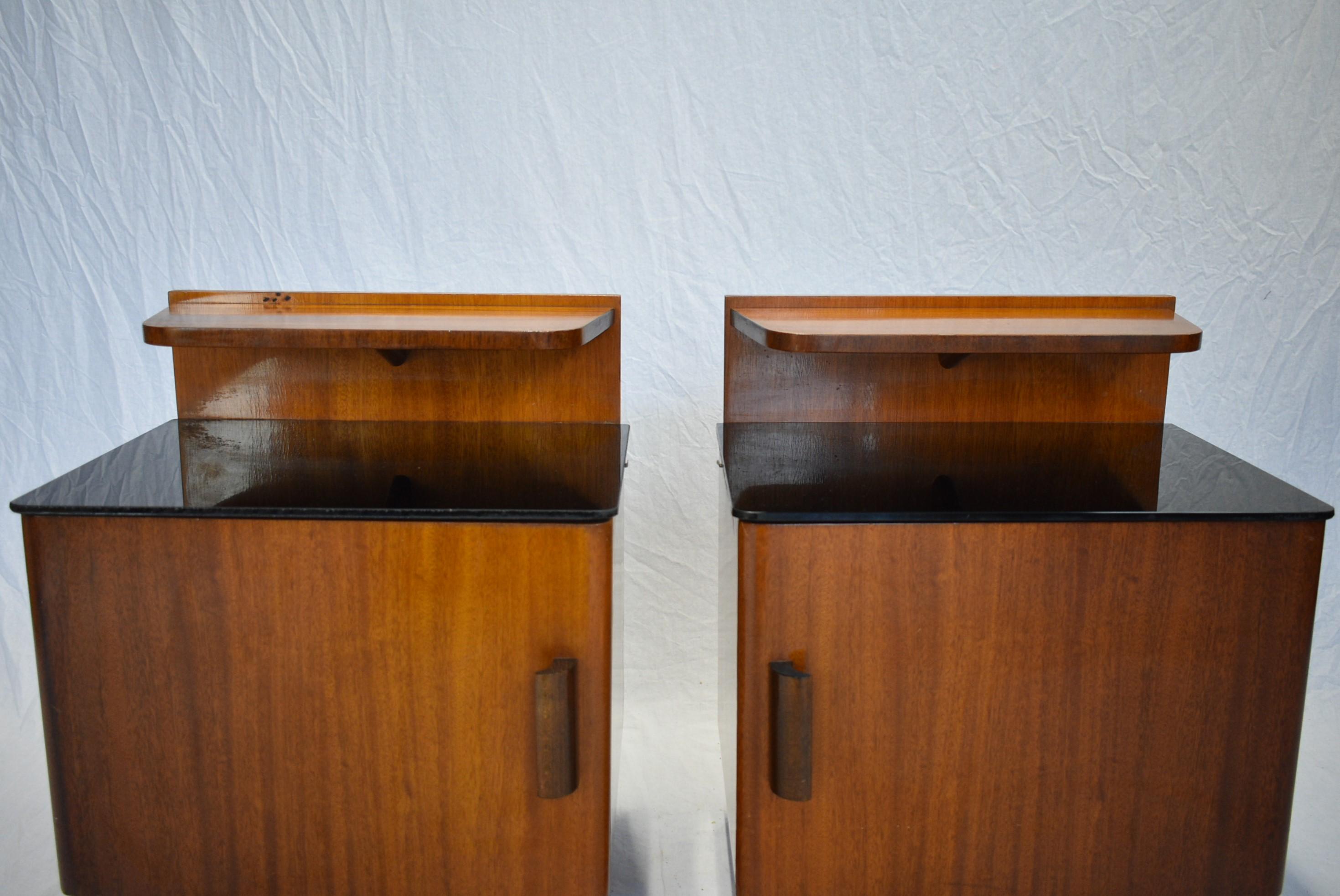 Pair of Midcentury Czechoslovakian Bedside Tables, 1960s 5