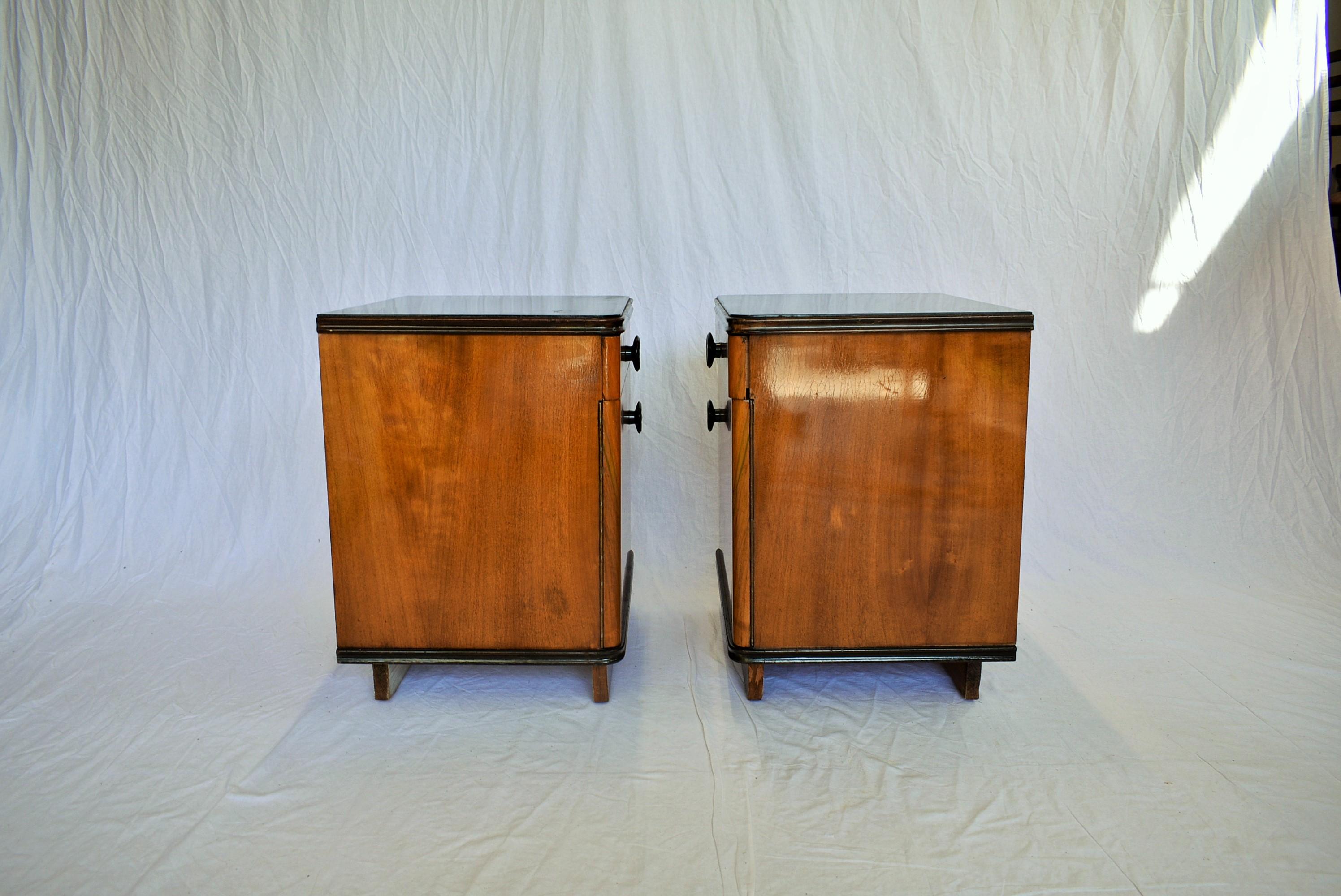 Pair of Midcentury Czechoslovakian Bedside Tables, 1960s 5