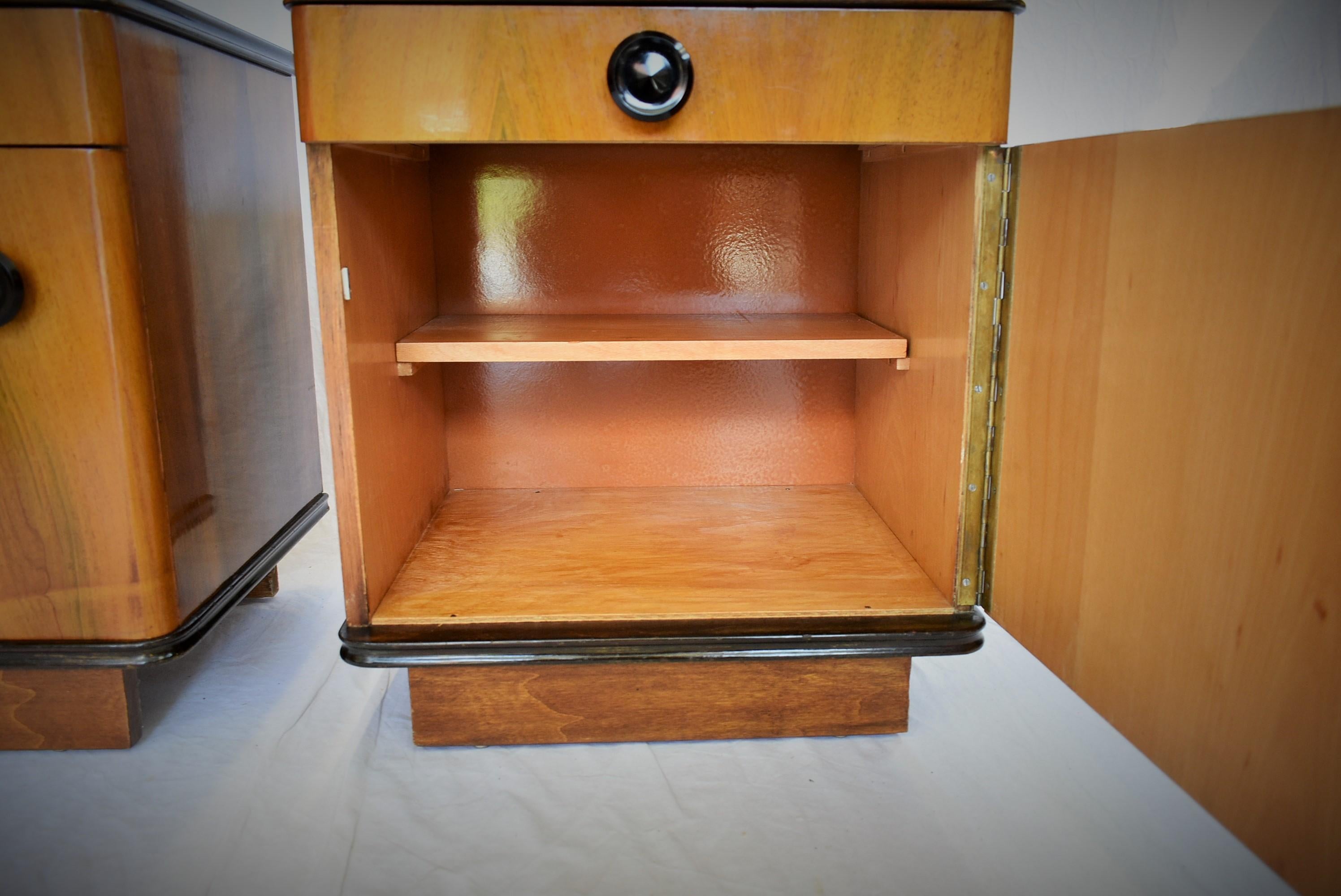 Pair of Midcentury Czechoslovakian Bedside Tables, 1960s 6