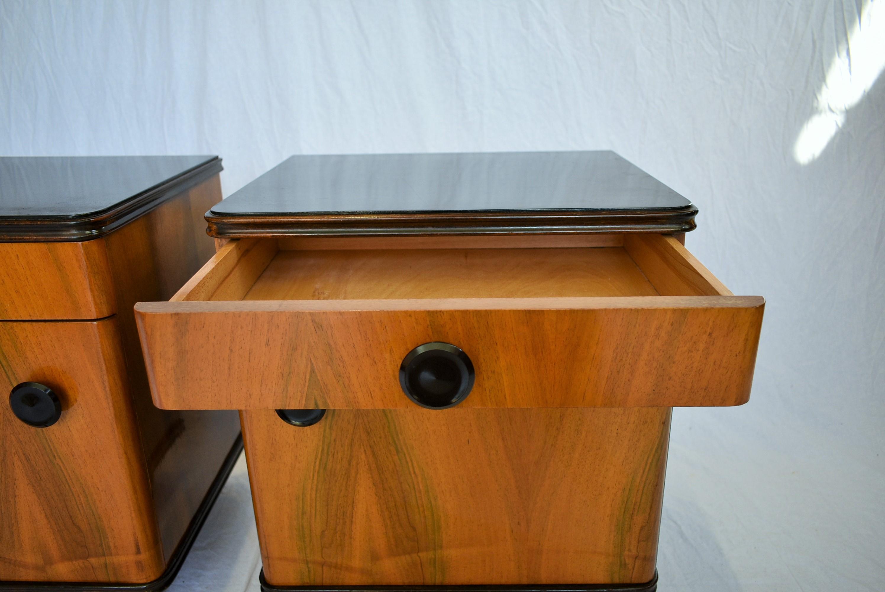 Pair of Midcentury Czechoslovakian Bedside Tables, 1960s 7