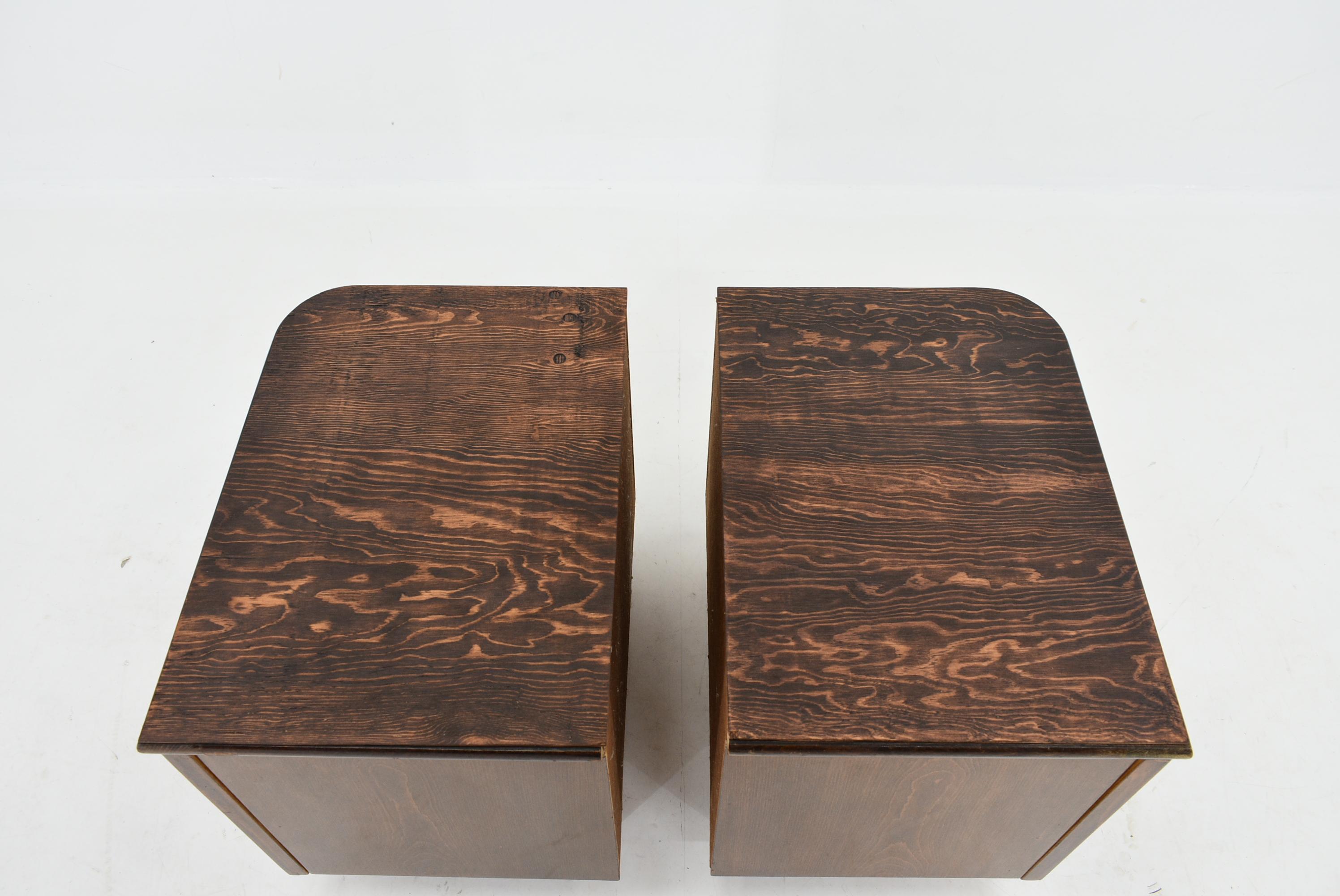 Pair of Midcentury Czechoslovakian Bedside Tables, 1960s 7