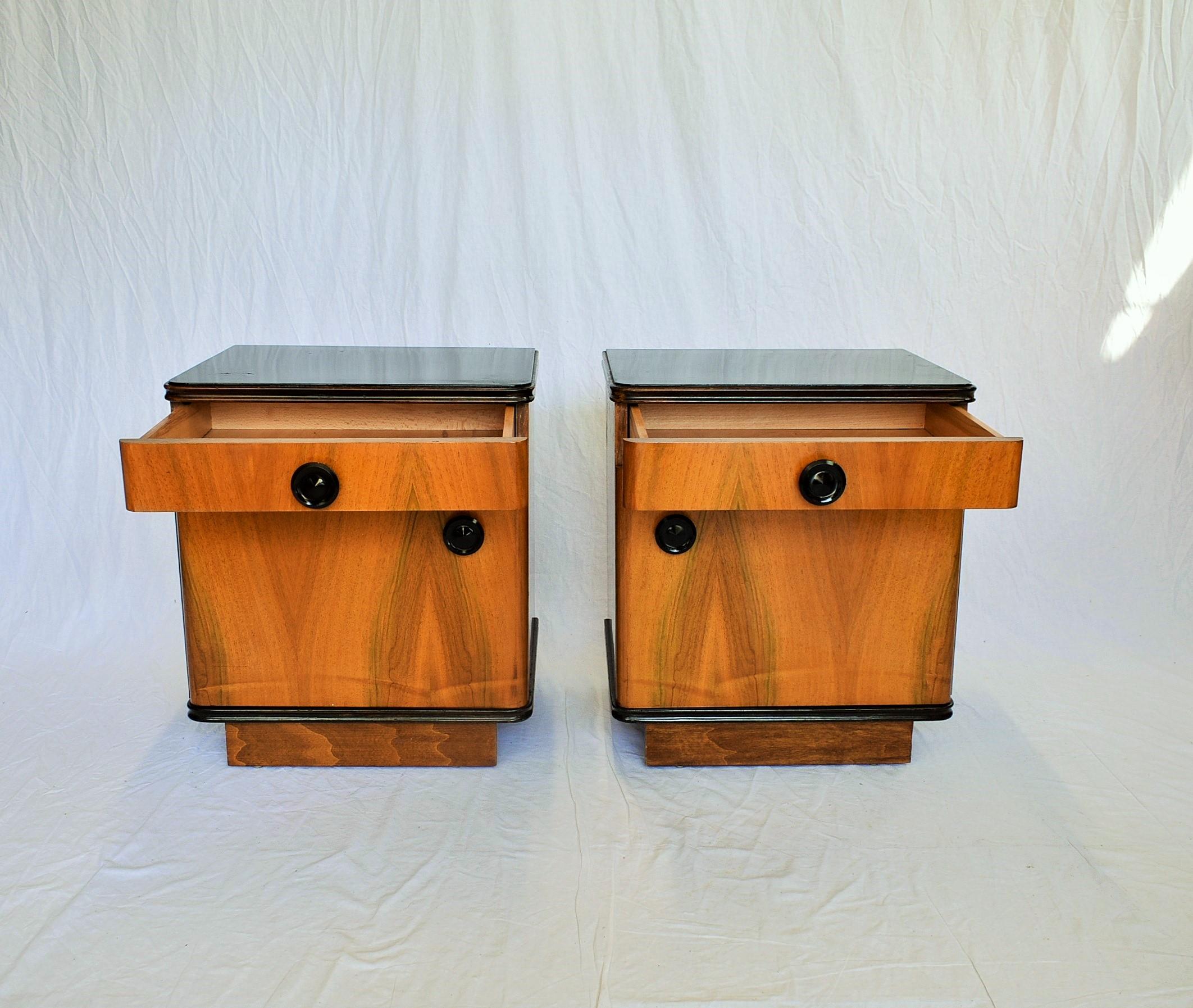 Pair of Midcentury Czechoslovakian Bedside Tables, 1960s 8