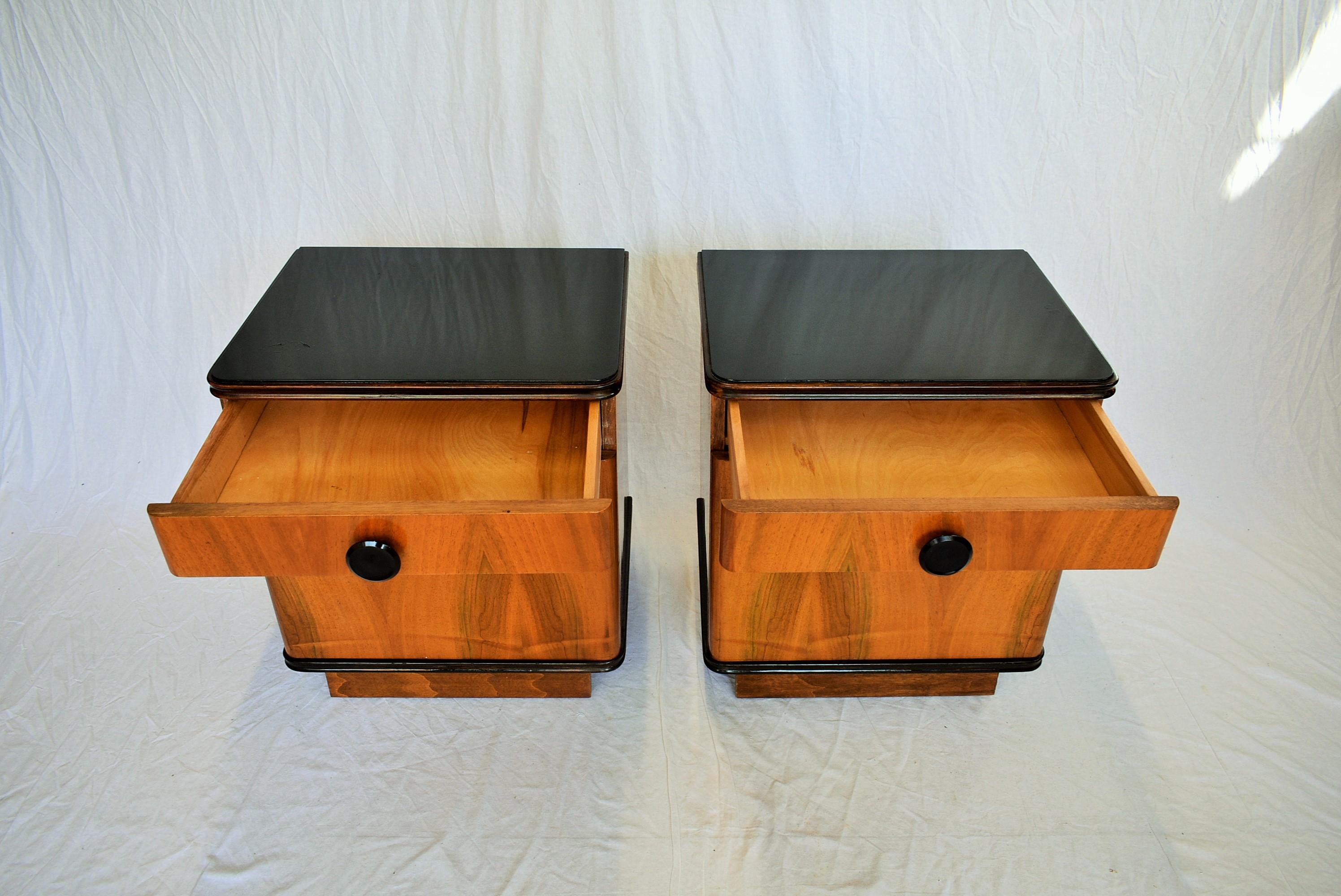 Pair of Midcentury Czechoslovakian Bedside Tables, 1960s 9