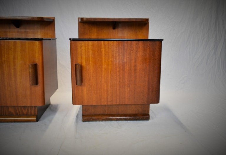 Mid-Century Modern Pair of Midcentury Czechoslovakian Bedside Tables, 1960s For Sale