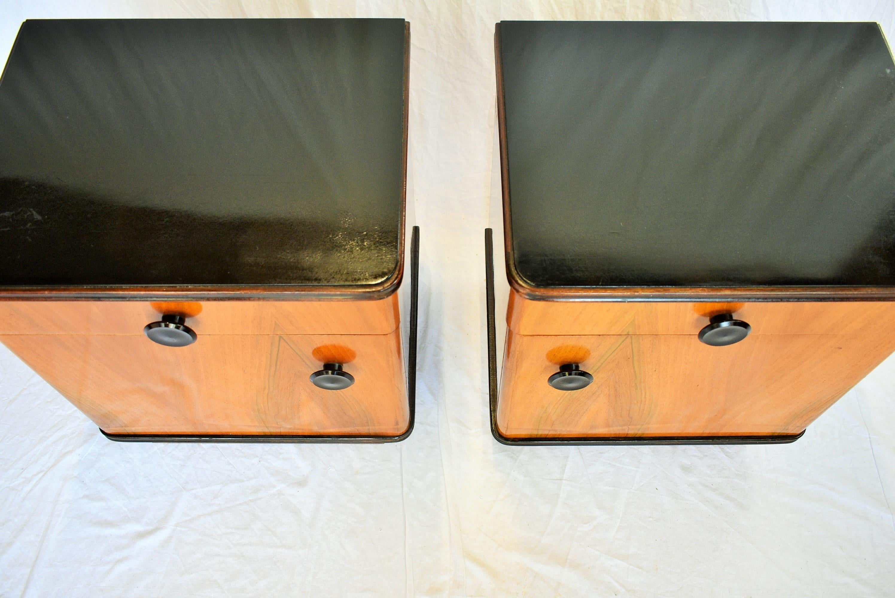 Mid-20th Century Pair of Midcentury Czechoslovakian Bedside Tables, 1960s