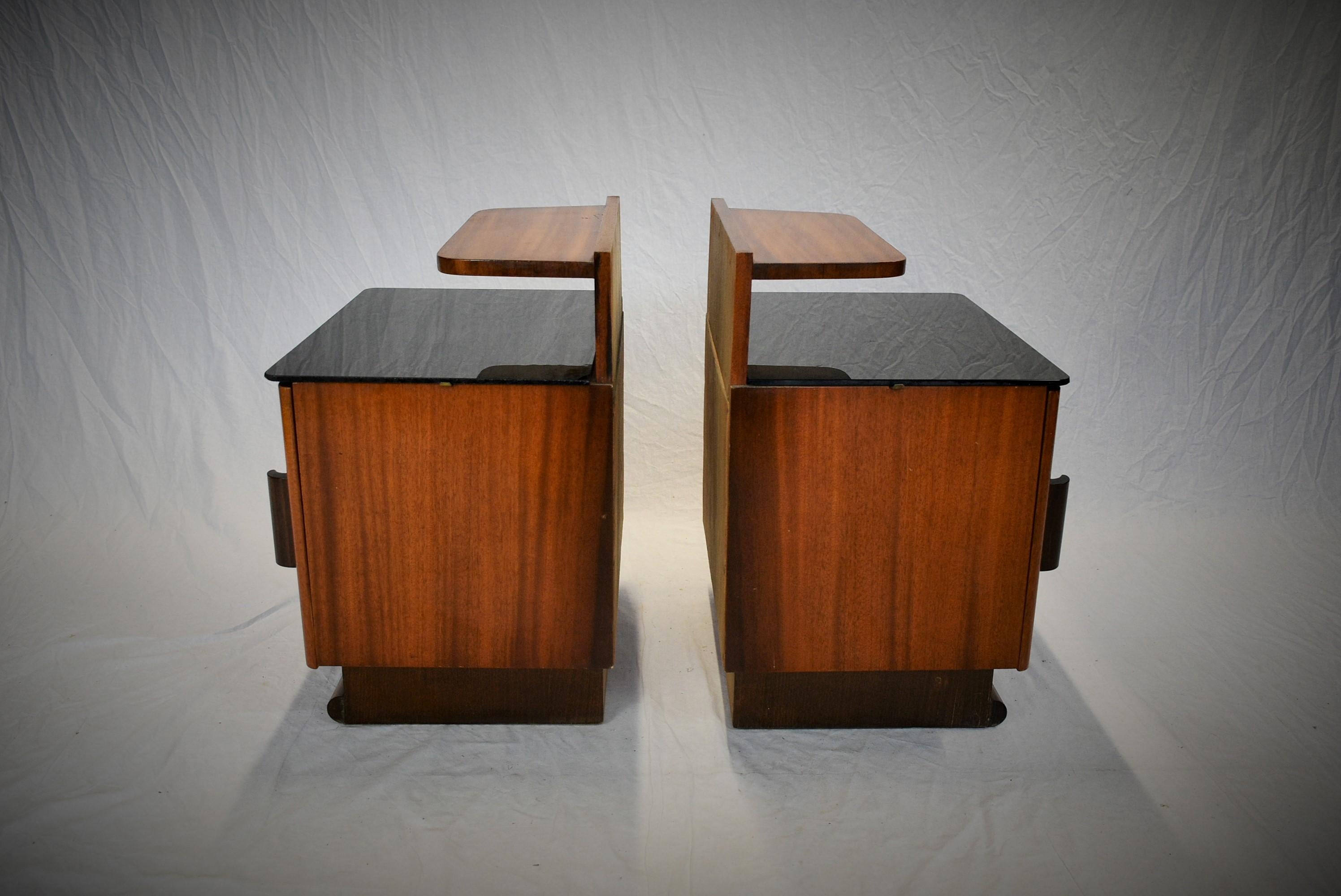 Pair of Midcentury Czechoslovakian Bedside Tables, 1960s 1