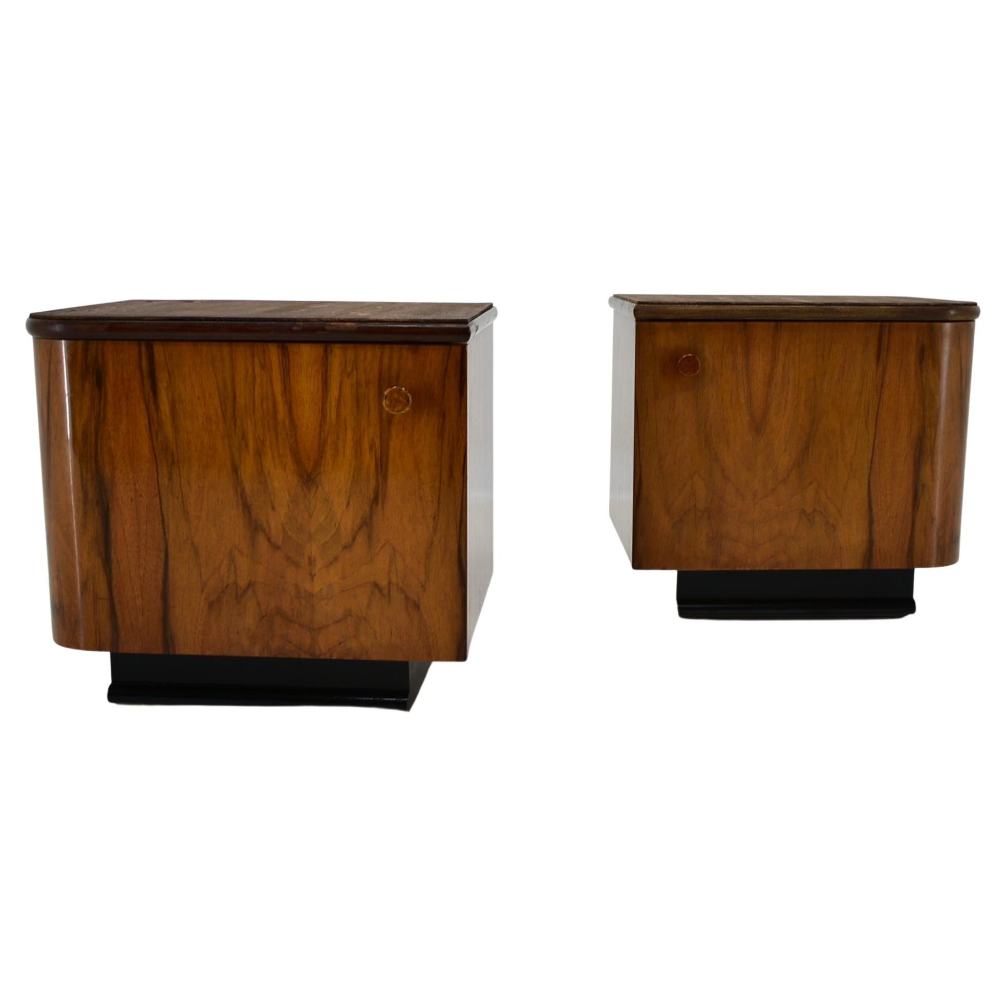 Pair of Midcentury Czechoslovakian Bedside Tables, 1960s
