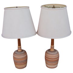 Pair of Midcentury Danish Ceramic Table Lamps