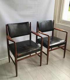 Pair of Midcentury Danish Chairs Attributed to Arne Vodder