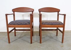 Pair of Midcentury Danish Modern Edward Axel Roffman Teak Armchairs