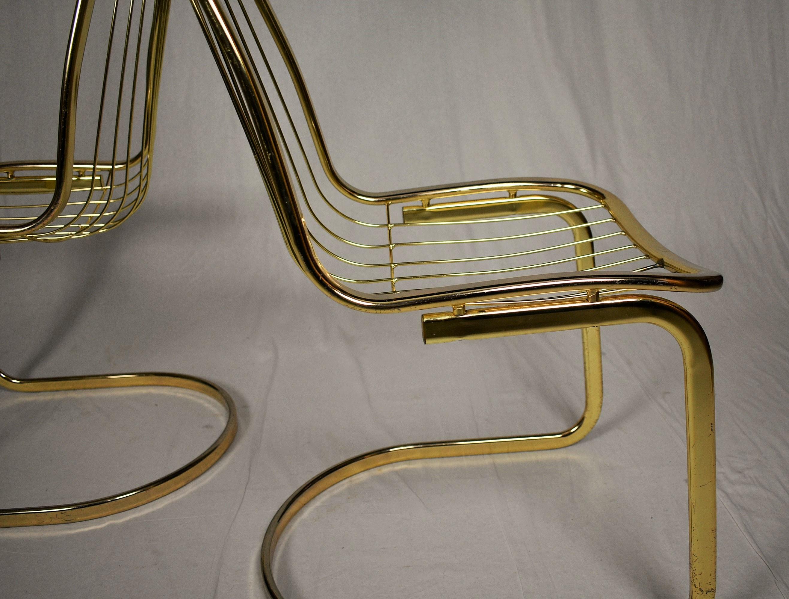 Pair of Midcentury Design Chrome Chairs /Gastone Rinaldi, 1970s For Sale 2