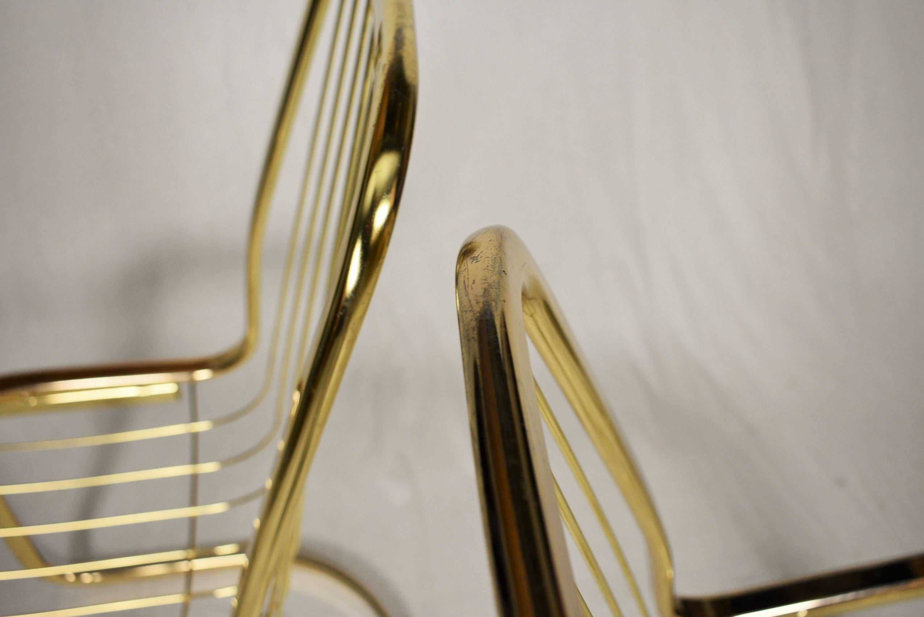Italian Pair of Midcentury Design Chrome Chairs /Gastone Rinaldi, 1970s For Sale