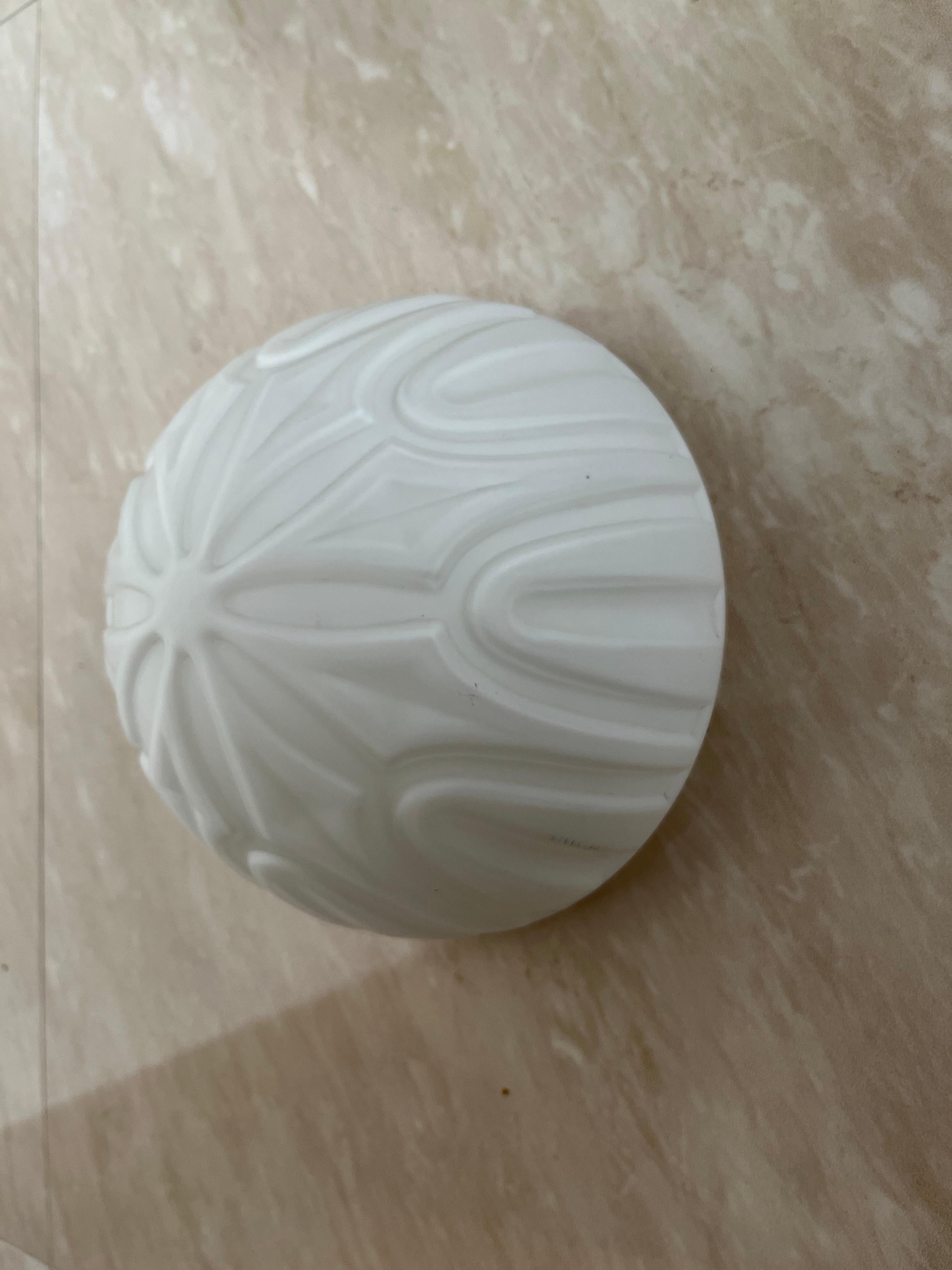 Fin du 20e siècle Paire de plafonniers ou lampes murales en verre au design mi-siècle moderne, années 1970 en vente