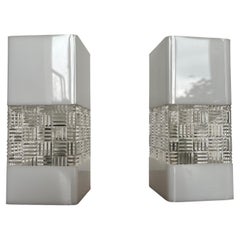 Pair of Midcentury Design Plastic Wall Lamps, 1970s