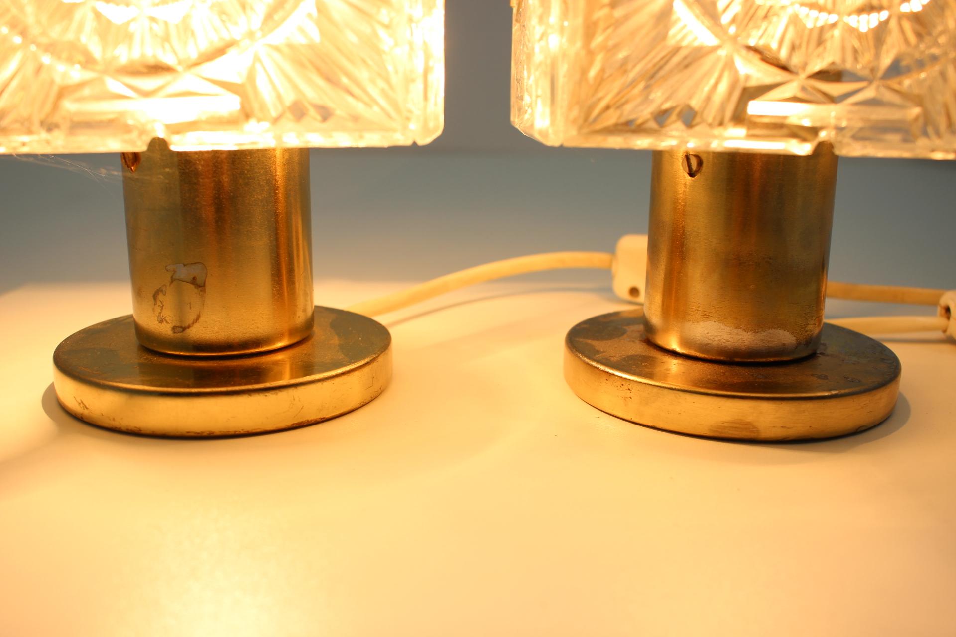 Pair of Midcentury Design Table Lamps, 1970s In Good Condition In Praha, CZ