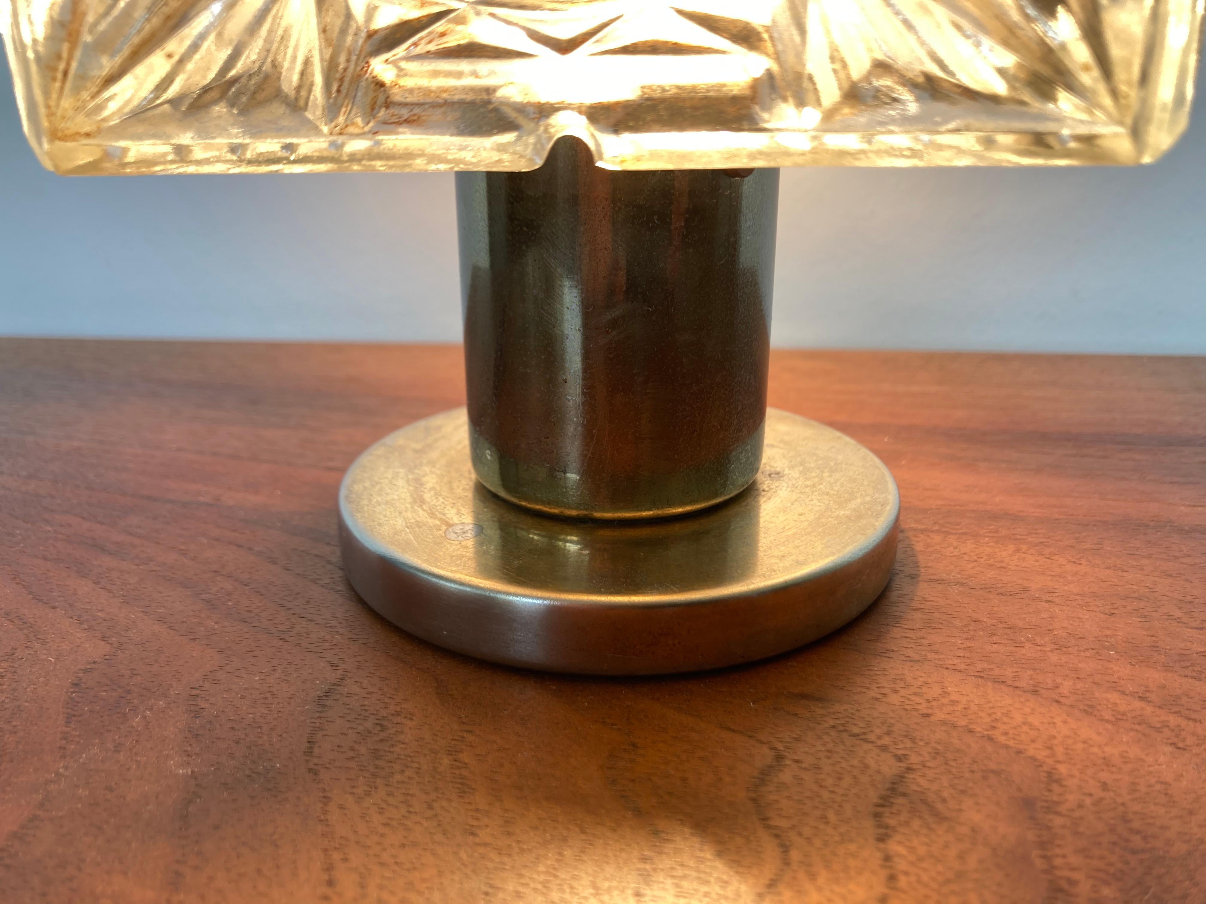 Brass Pair of Midcentury Design Table Lamps, 1970s