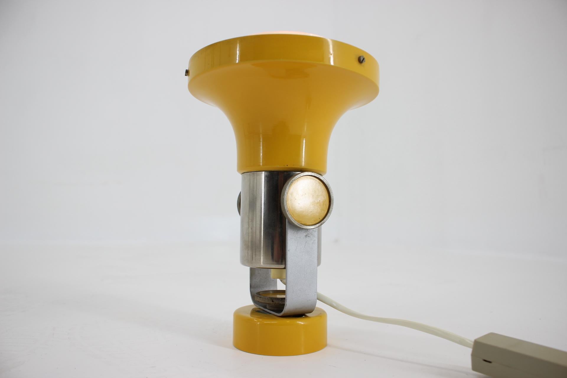 Lacquered Pair of Midcentury Design Wall or Table Lamp by Pavel Grus, 1970s For Sale