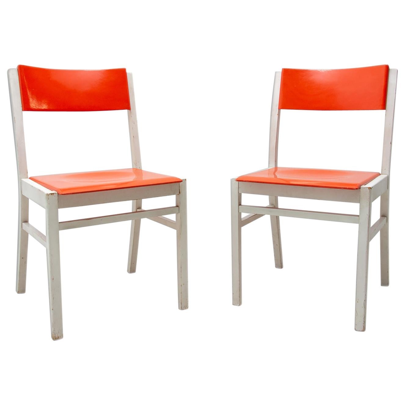 Pair of Midcentury Dining Chairs TON, 1960s, Czechoslovakia For Sale
