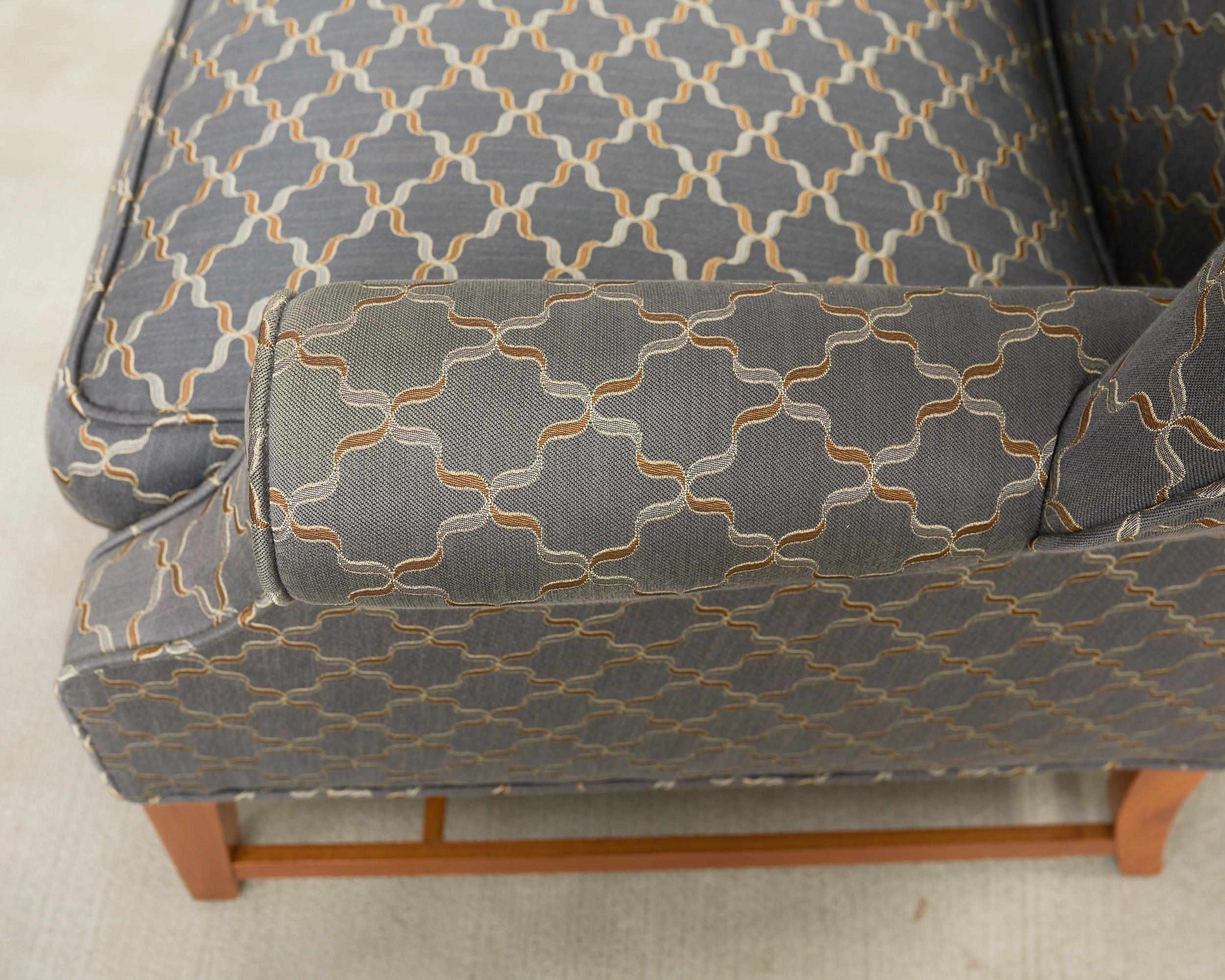 Pair of Midcentury English Georgian Style Wingback Chairs For Sale 10