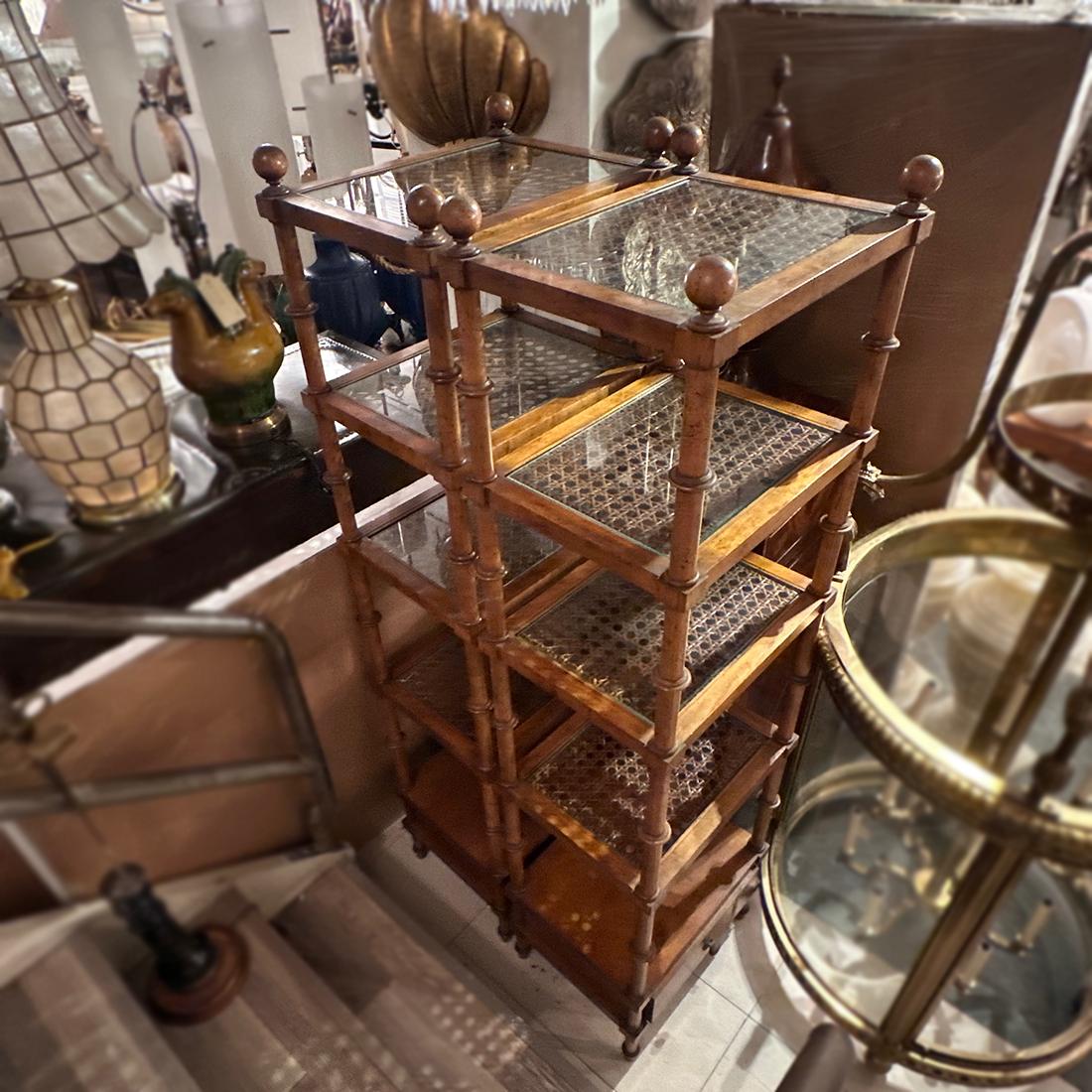 Mid-20th Century Pair of Midcentury Etageres For Sale