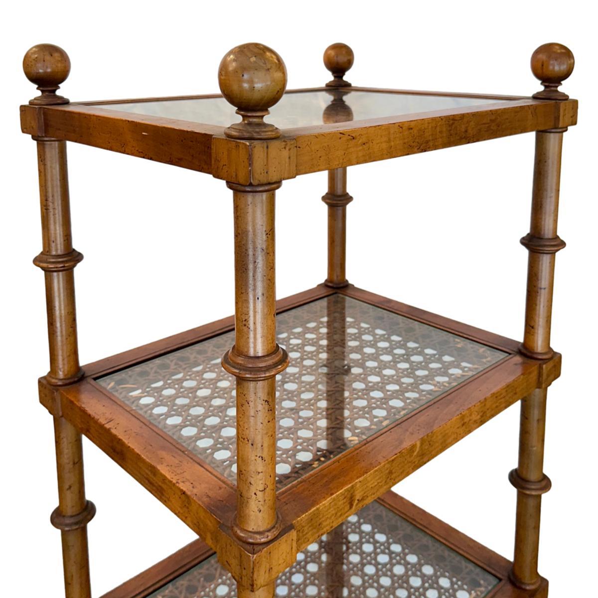 Wood Pair of Midcentury Etageres For Sale