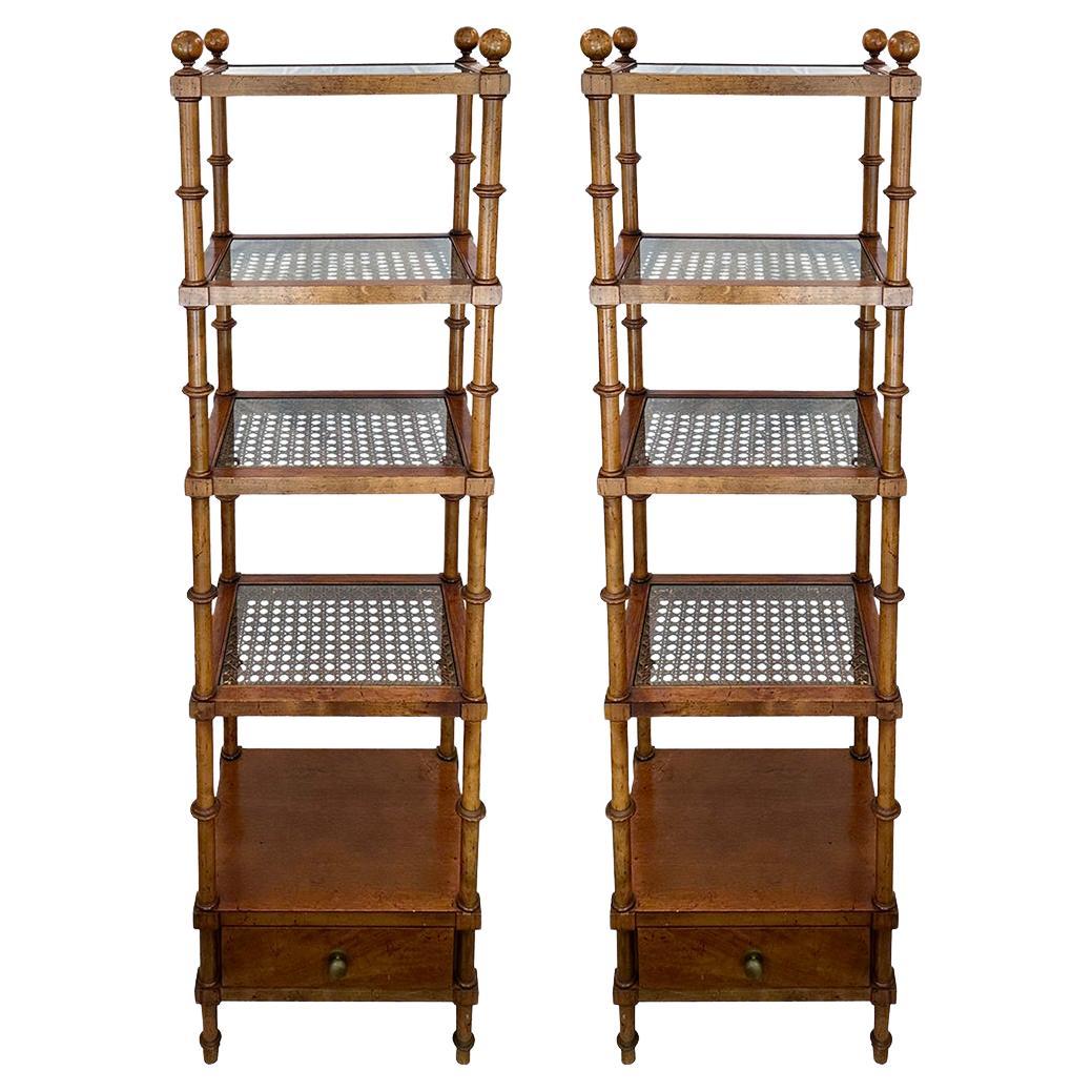 Pair of Midcentury Etageres For Sale
