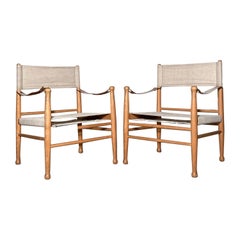 Paire de chaises safari Farstrup du milieu du siècle dernier, Danemark, années 1970