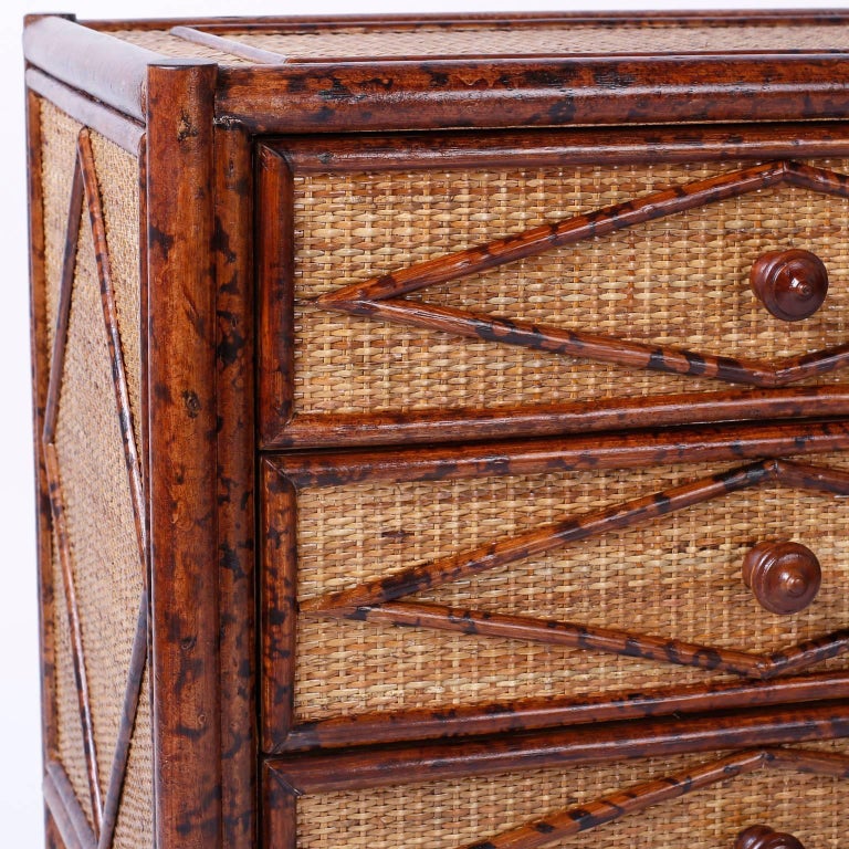 Pair of Midcentury Faux Bamboo Nightstands or Chests For ...