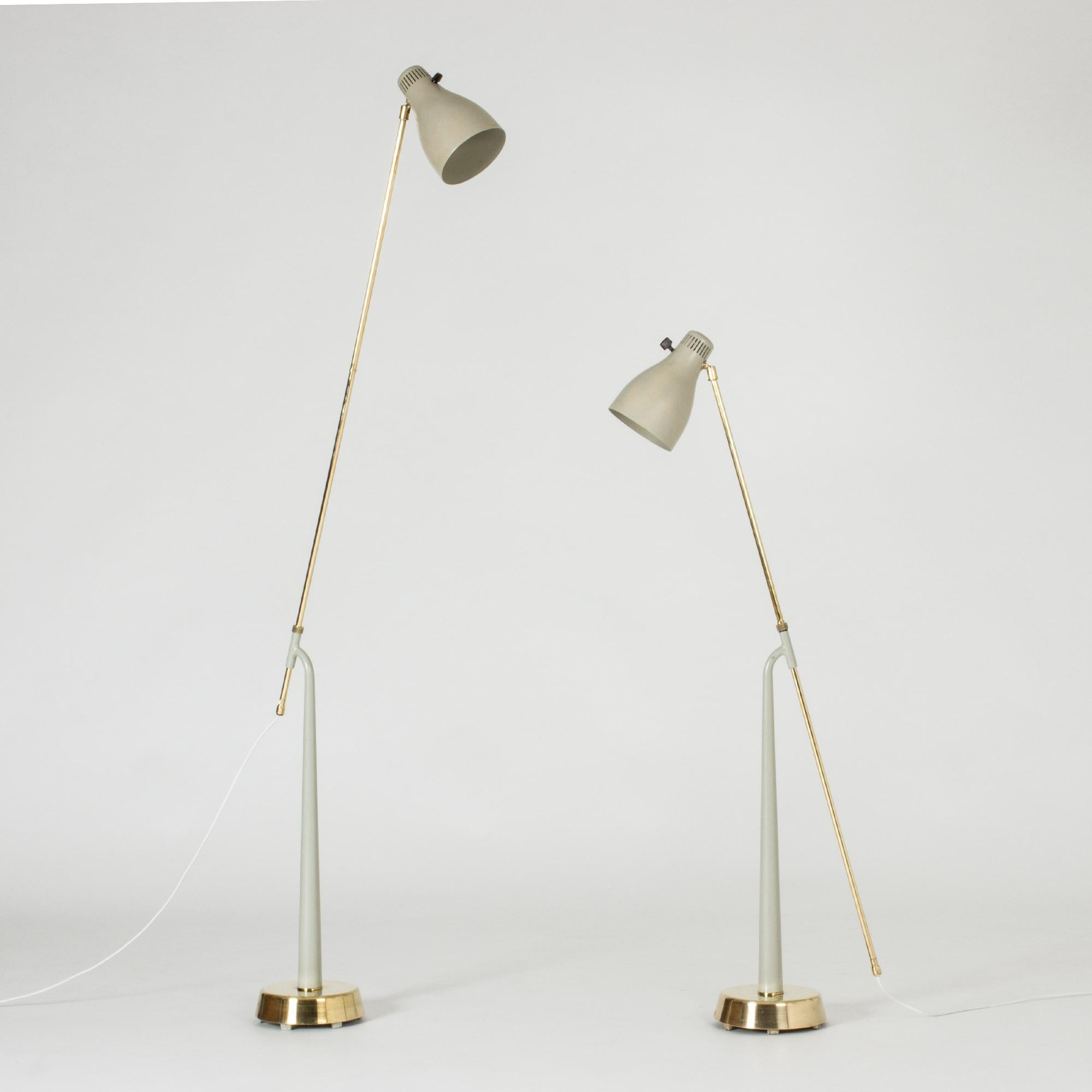 Scandinavian Modern Pair of Midcentury Floor Lamps by Hans Bergström