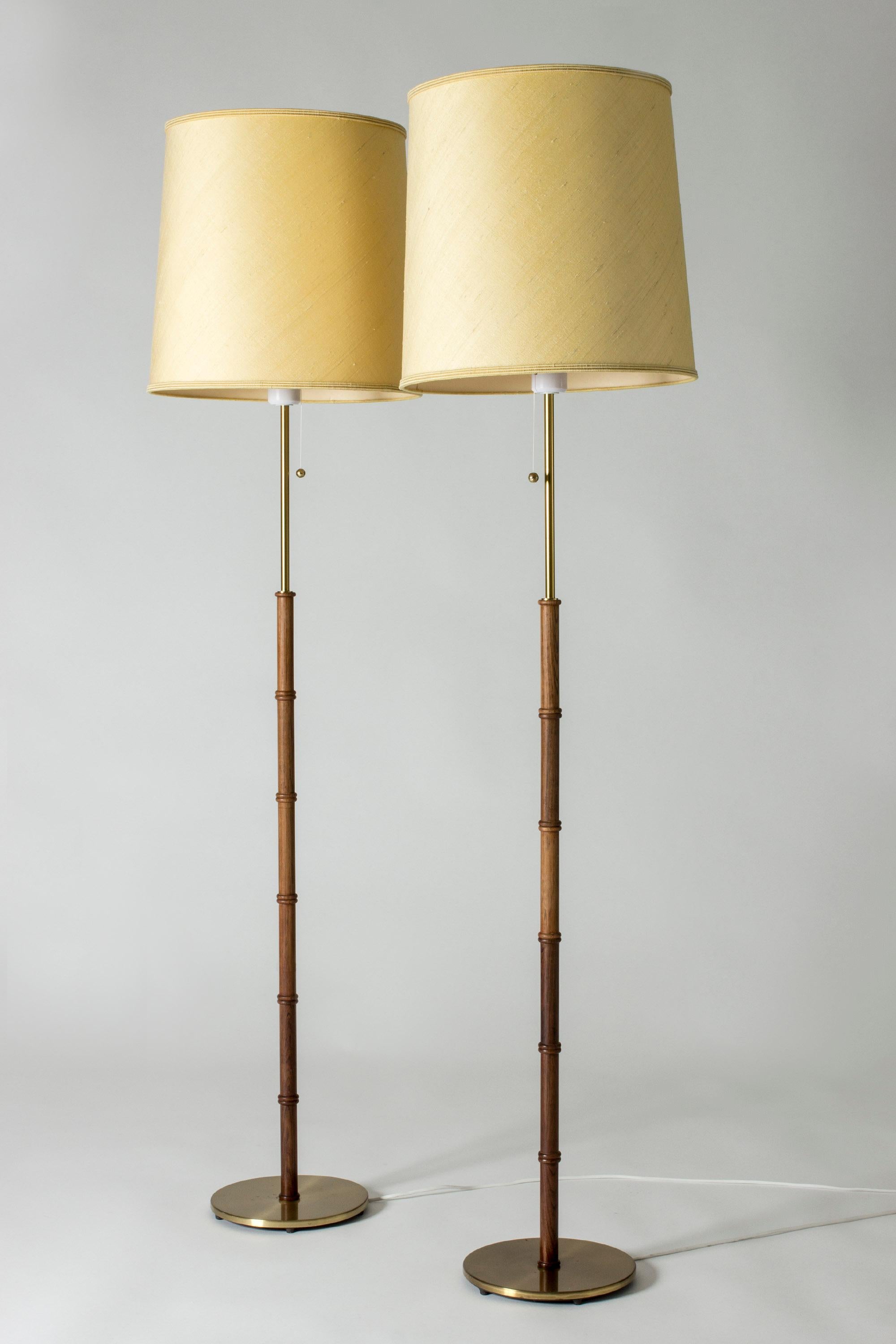 Scandinavian Modern Pair of Midcentury Floor Lamps from Falkenbergs Belysning