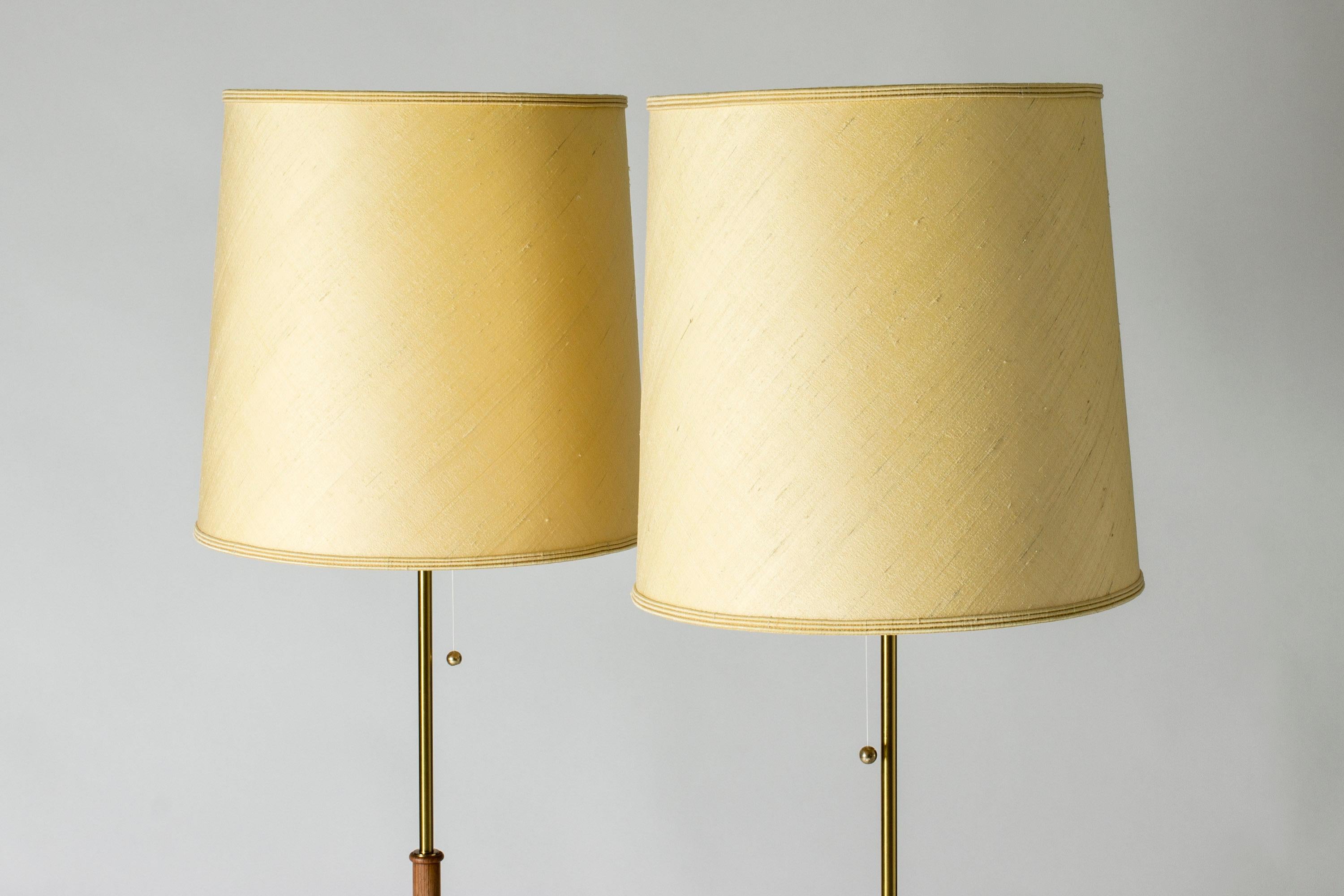 Swedish Pair of Midcentury Floor Lamps from Falkenbergs Belysning