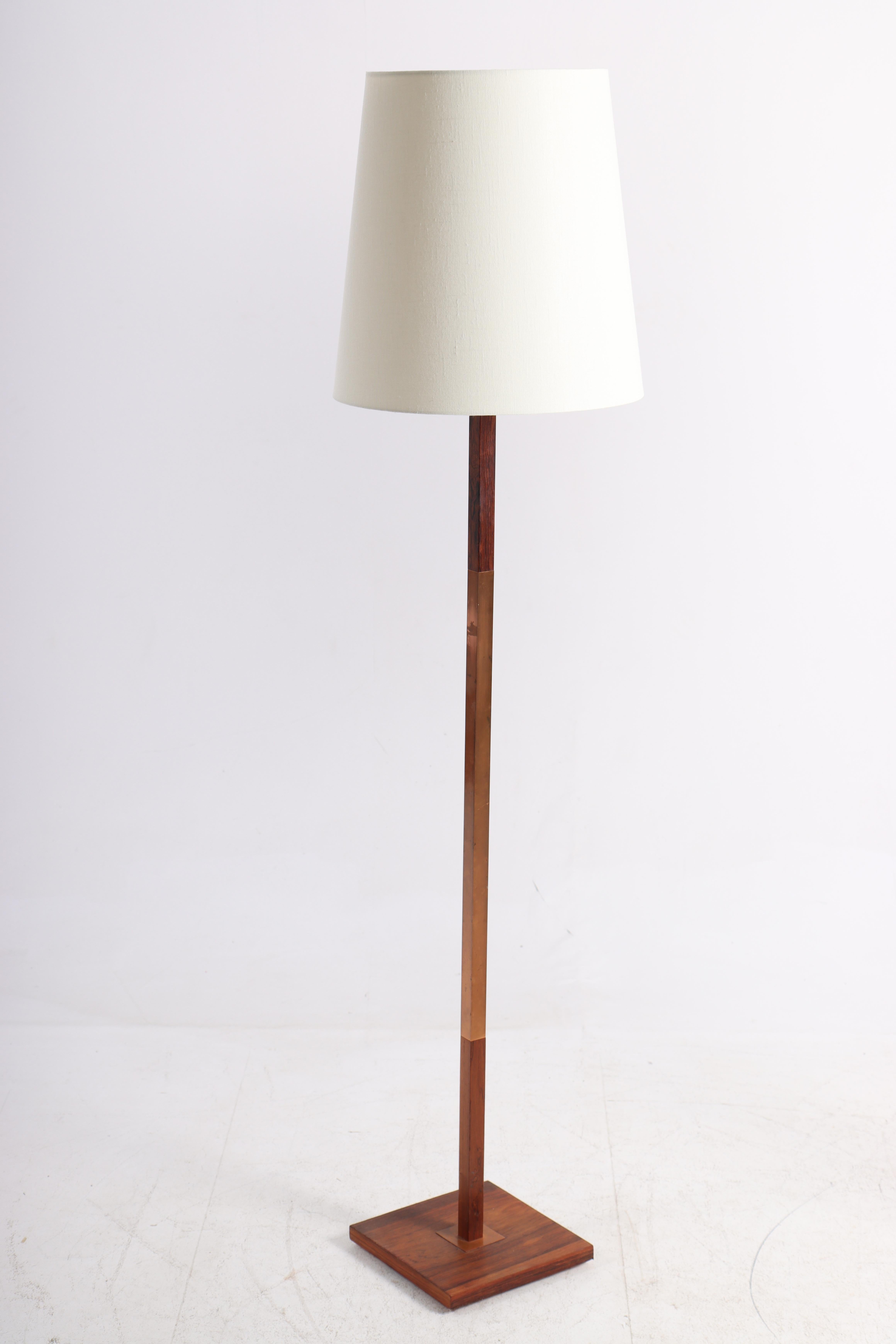 Pair of Midcentury Floor Lamps in Rosewood by Jo Hammerborg, 1960s For Sale 2
