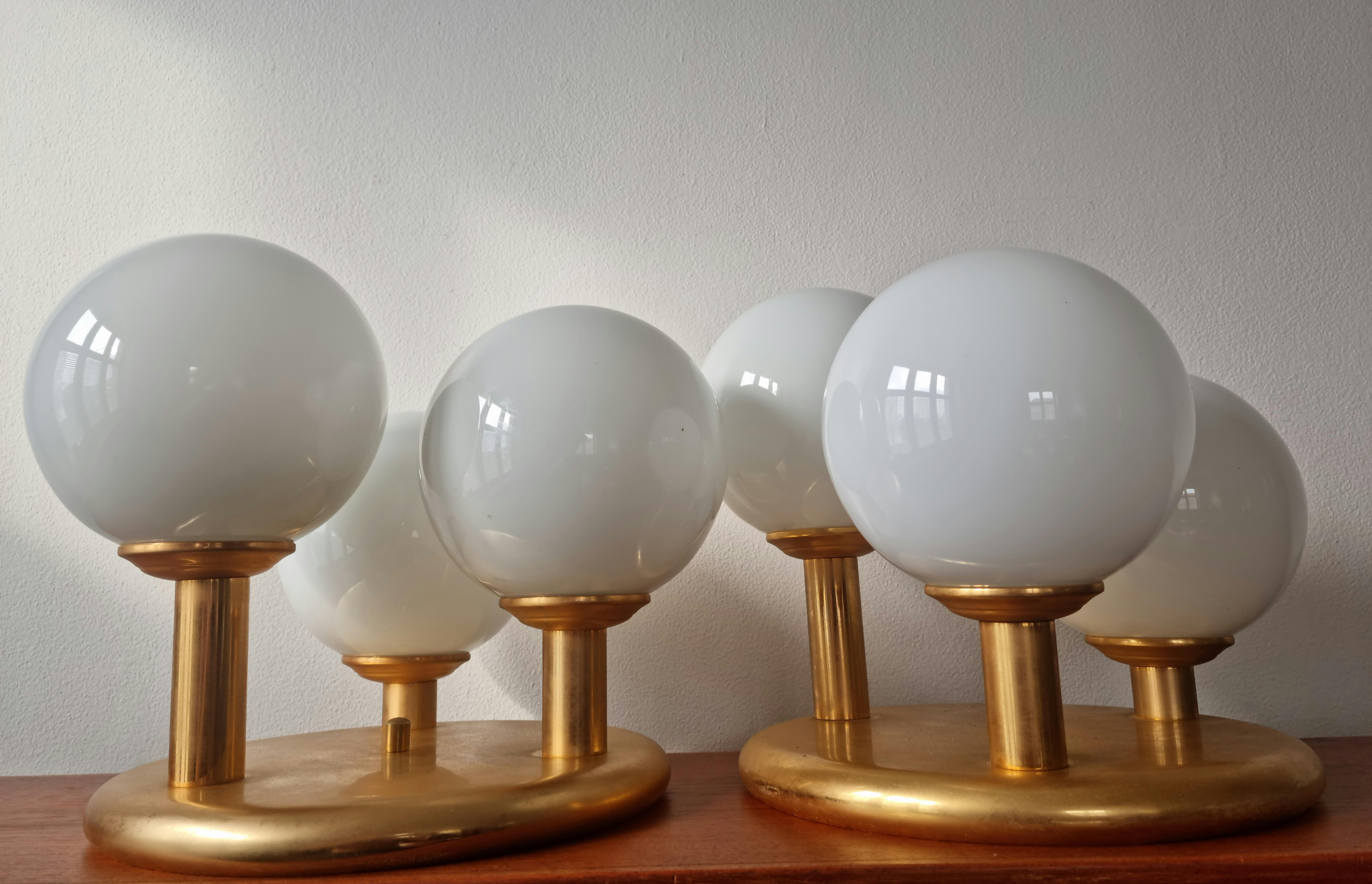 Pair of Midcentury Flush Mount Ceiling or Wall Lamps, Germany, 1970s For Sale 6