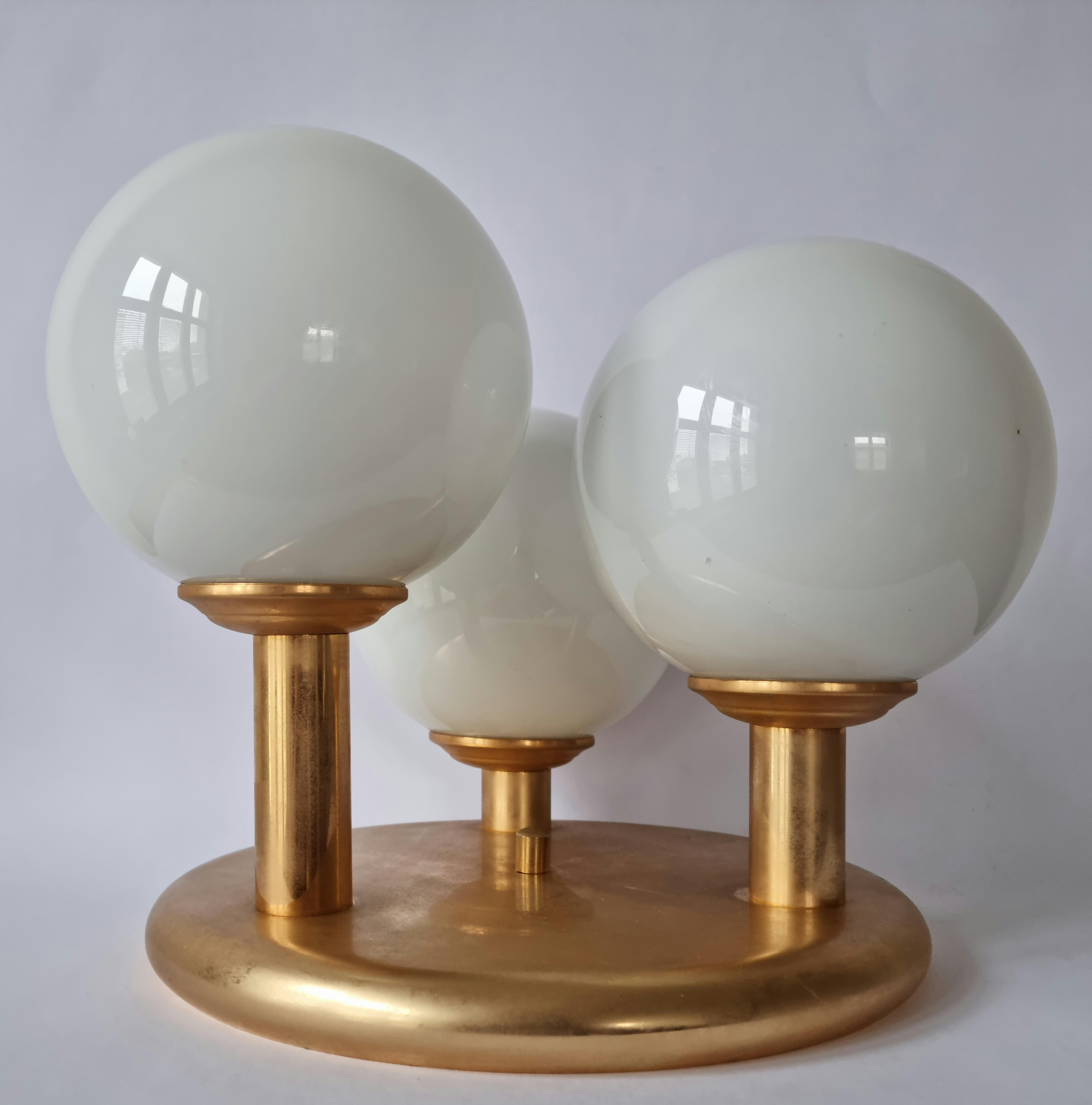 Pair of Midcentury Flush Mount Ceiling or Wall Lamps, Germany, 1970s For Sale 8