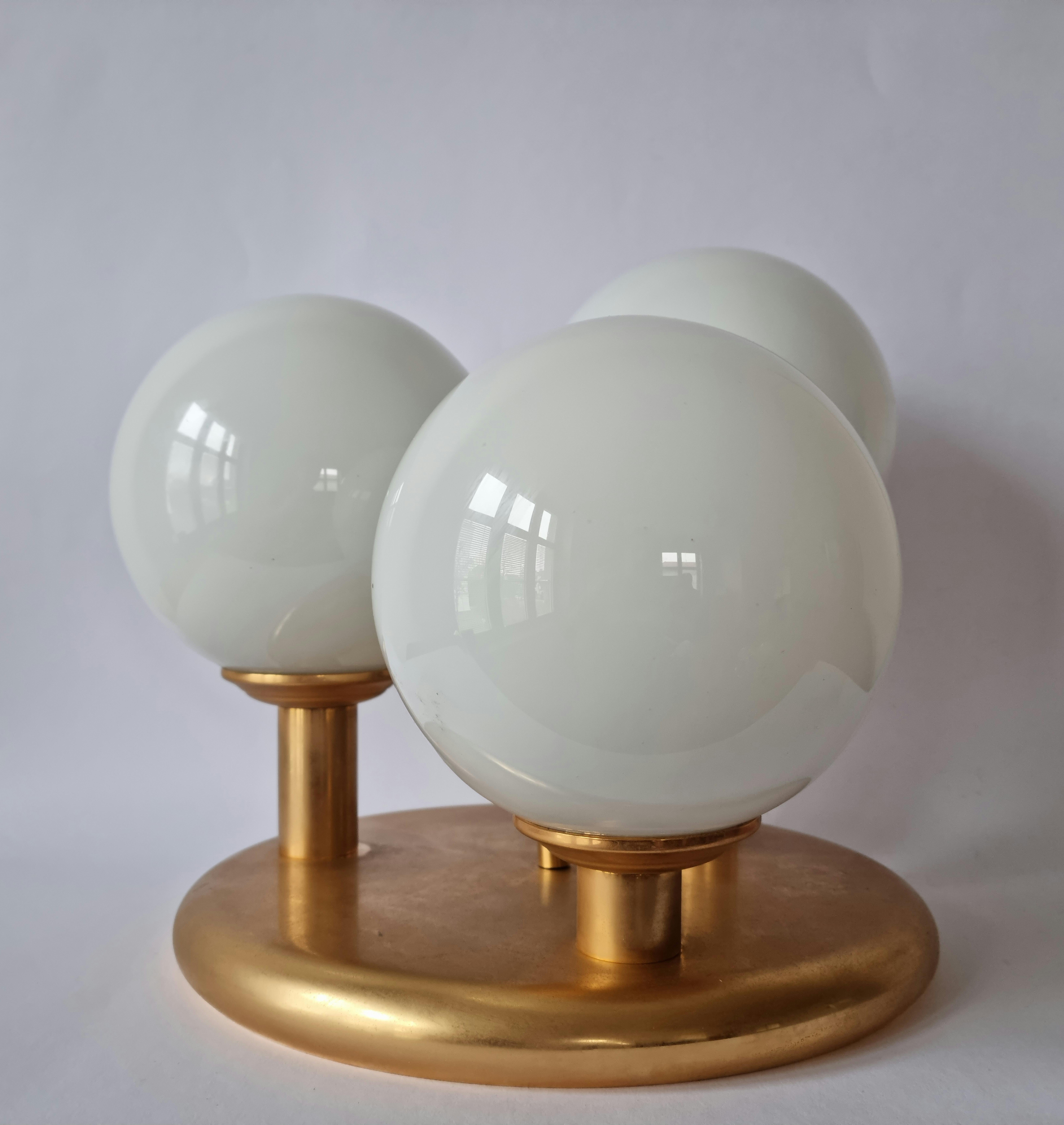 Pair of Midcentury Flush Mount Ceiling or Wall Lamps, Germany, 1970s For Sale 10