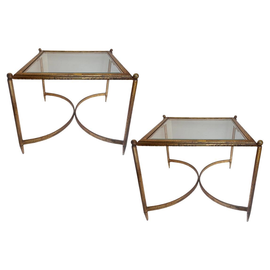 Pair of Midcentury French Gilt tables