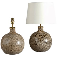 Pair of Midcentury Glass Lamp Bases