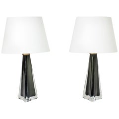 Pair of Midcentury Glass Table Lamps by Carl Fagerlund