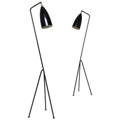 Pair of Midcentury 'Grasshopper' Floor Lamps in the Manner of Greta Grossman