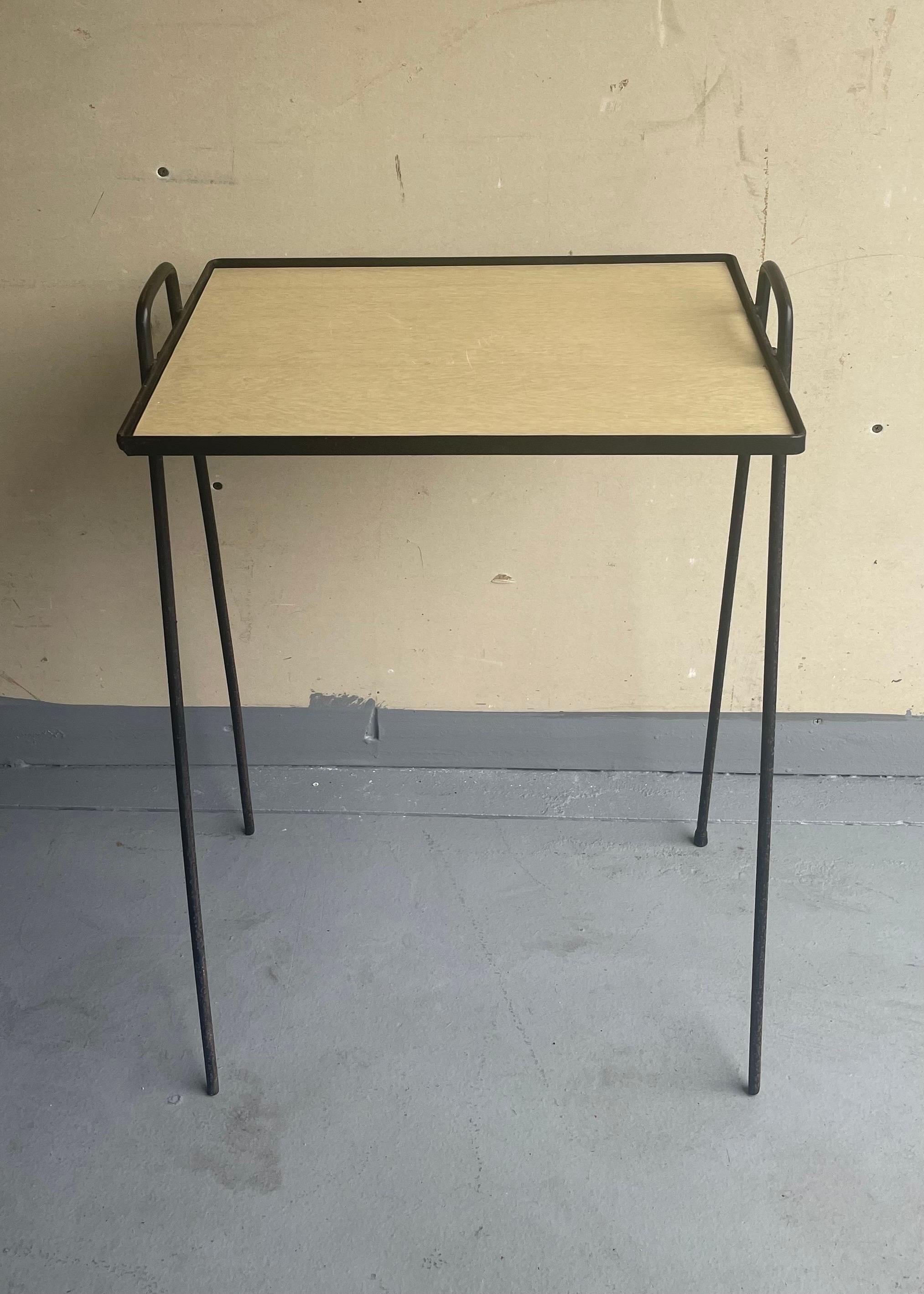 20th Century Pair of Mid-Century Hairpin Stacking TV Tray Tables