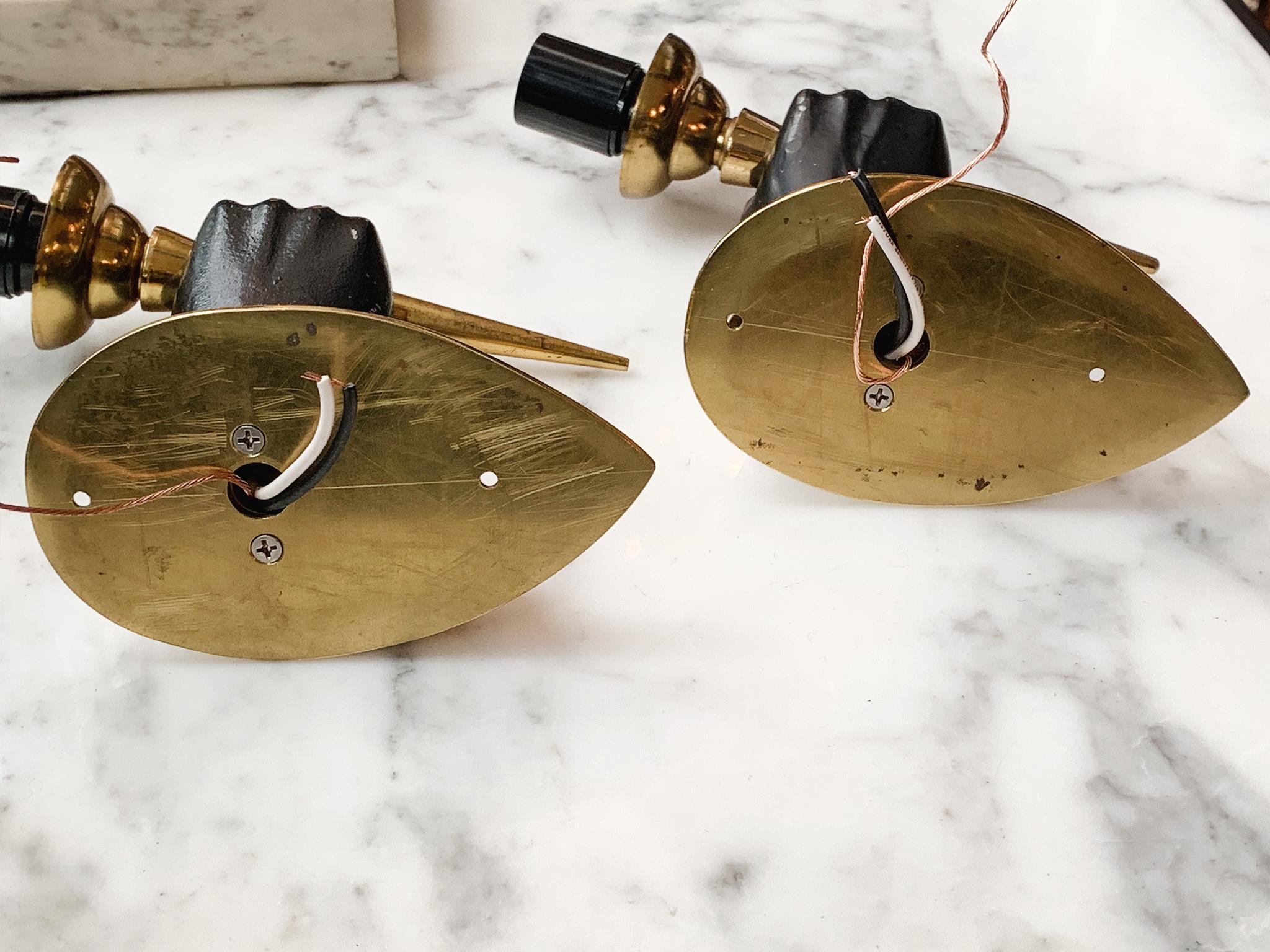 Pair of Midcentury Handform Wall Sconces in the Style of André Arbus 6