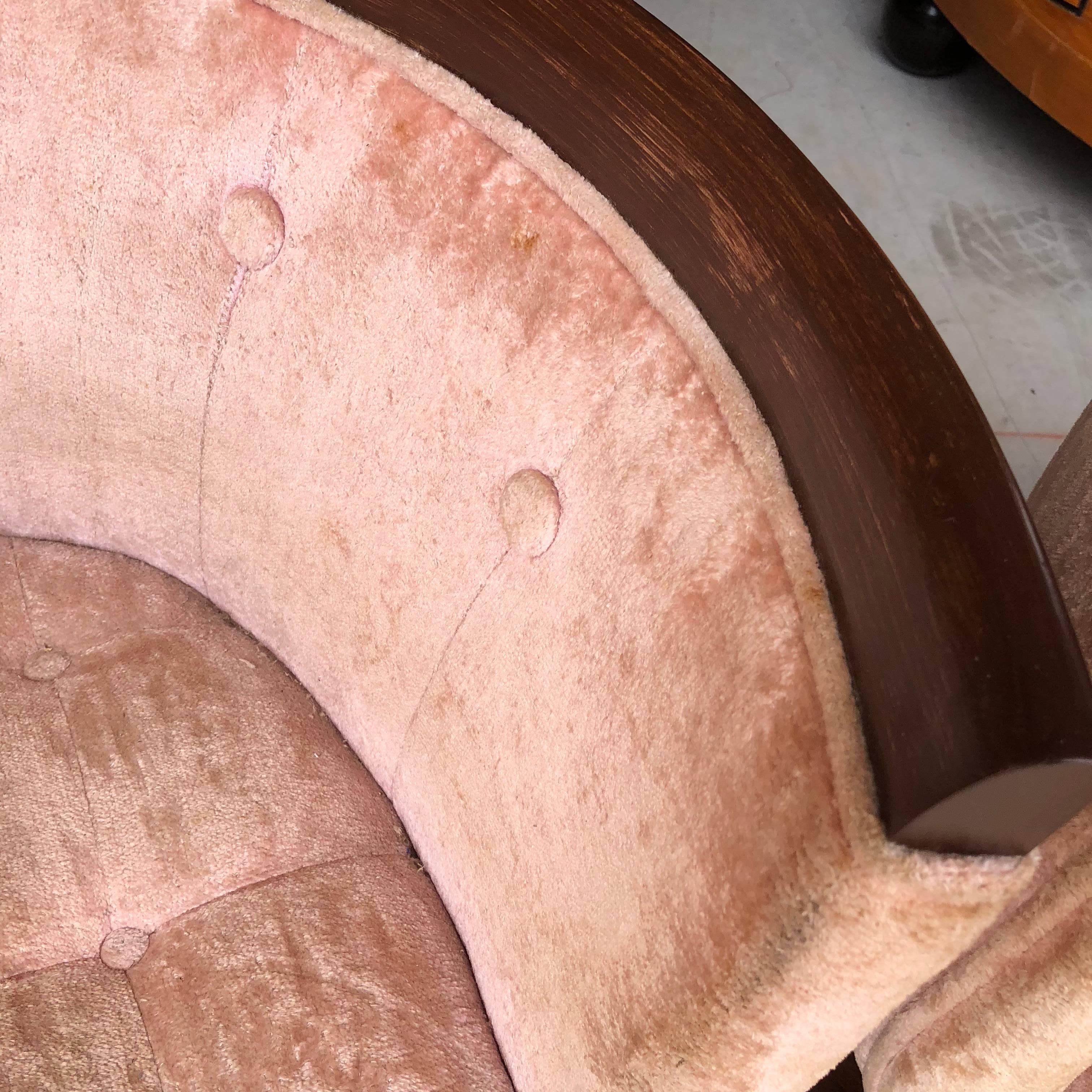 Pair Of Mid-Century Harvey Probber Style Barrel Back Swivel Pedestal Chairs 6