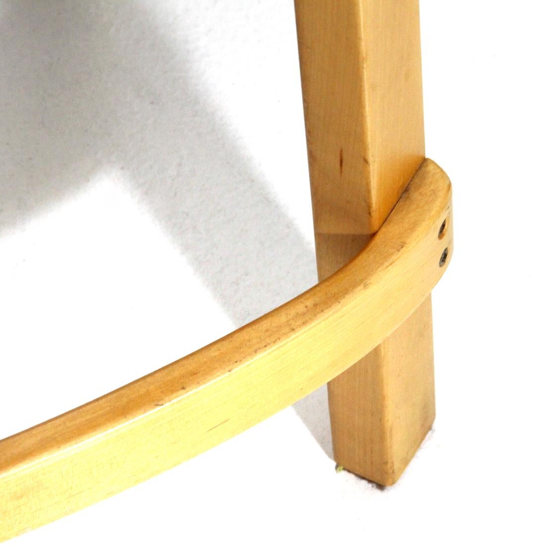 Pair of midcentury ‘High Chair K65’ birch wood stool by Alvar Aalto for Artek, 1 3