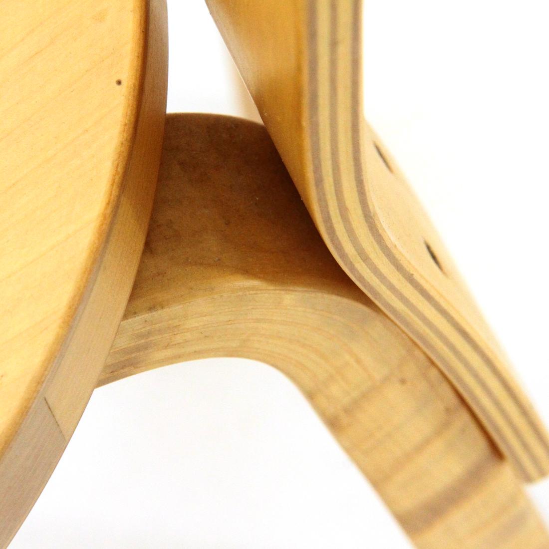Pair of midcentury ‘High Chair K65’ birch wood stool by Alvar Aalto for Artek, 1 4