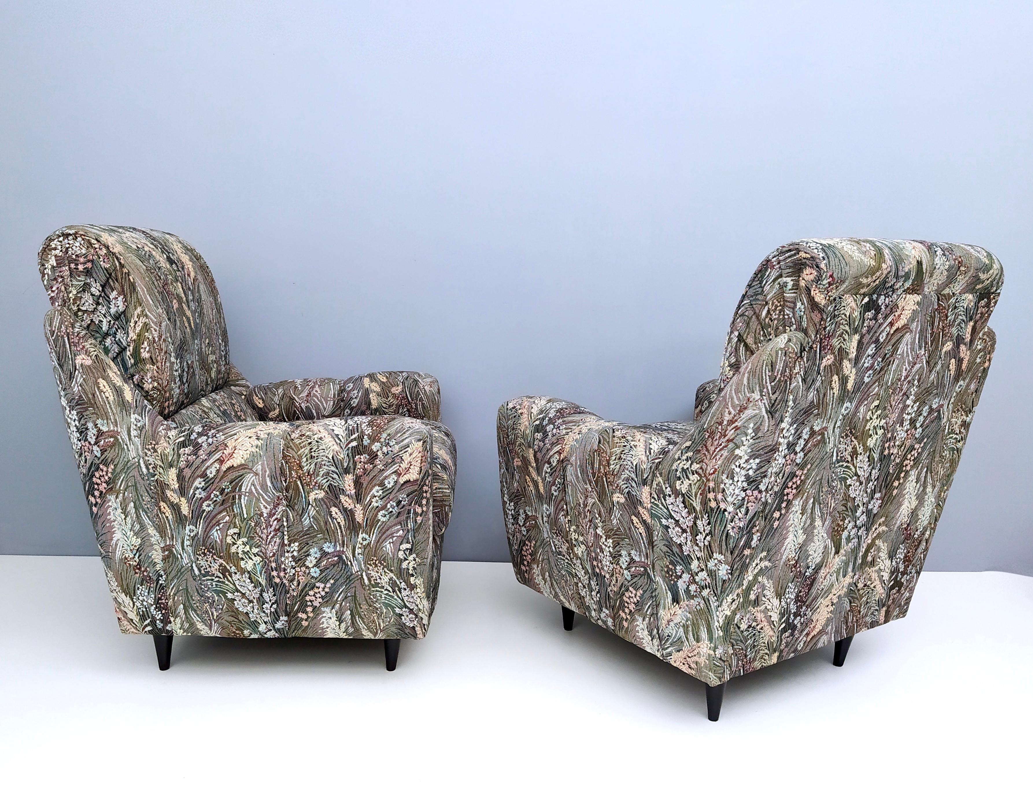 patterned armchairs