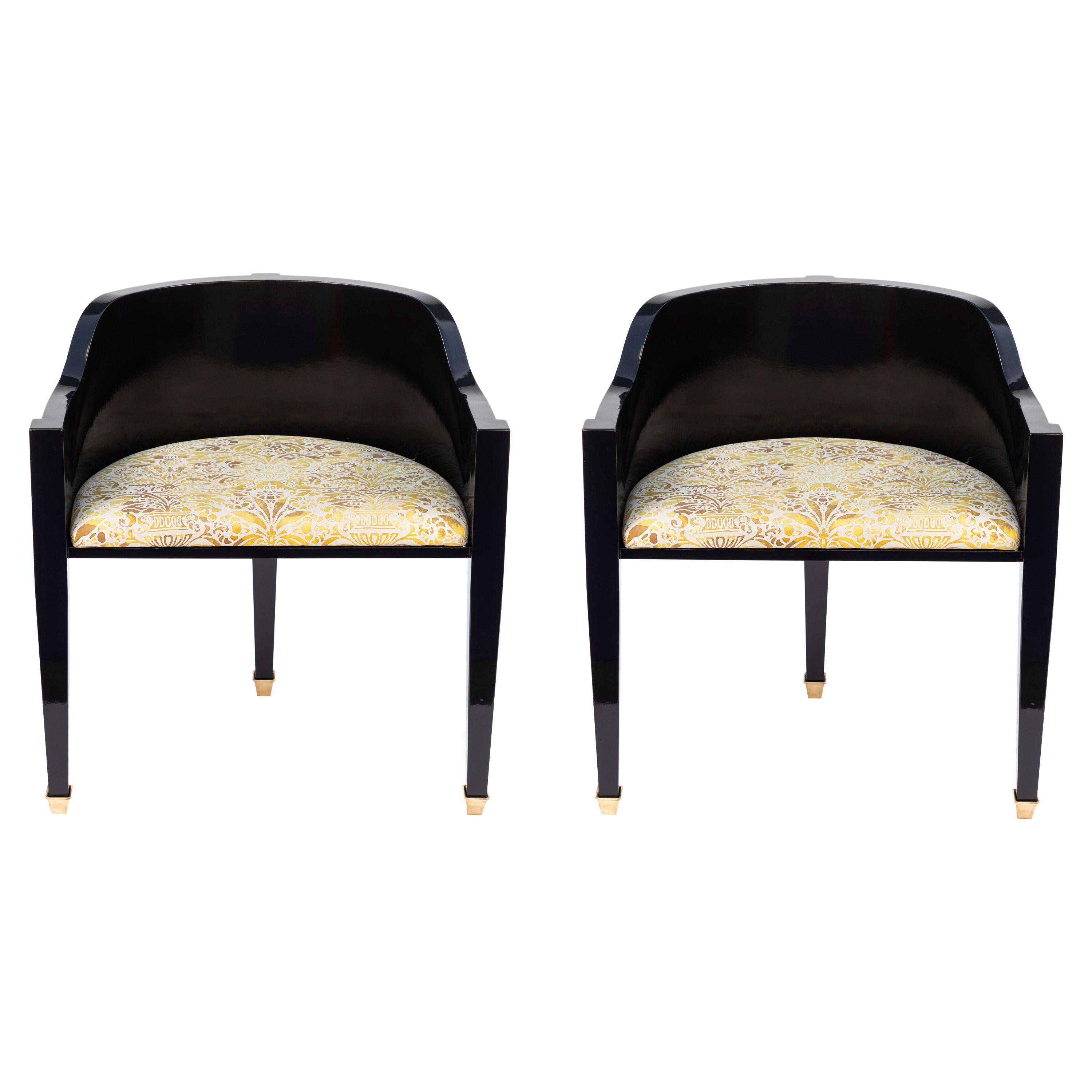 Pair of Midcentury Hollywood Regency Style Chairs