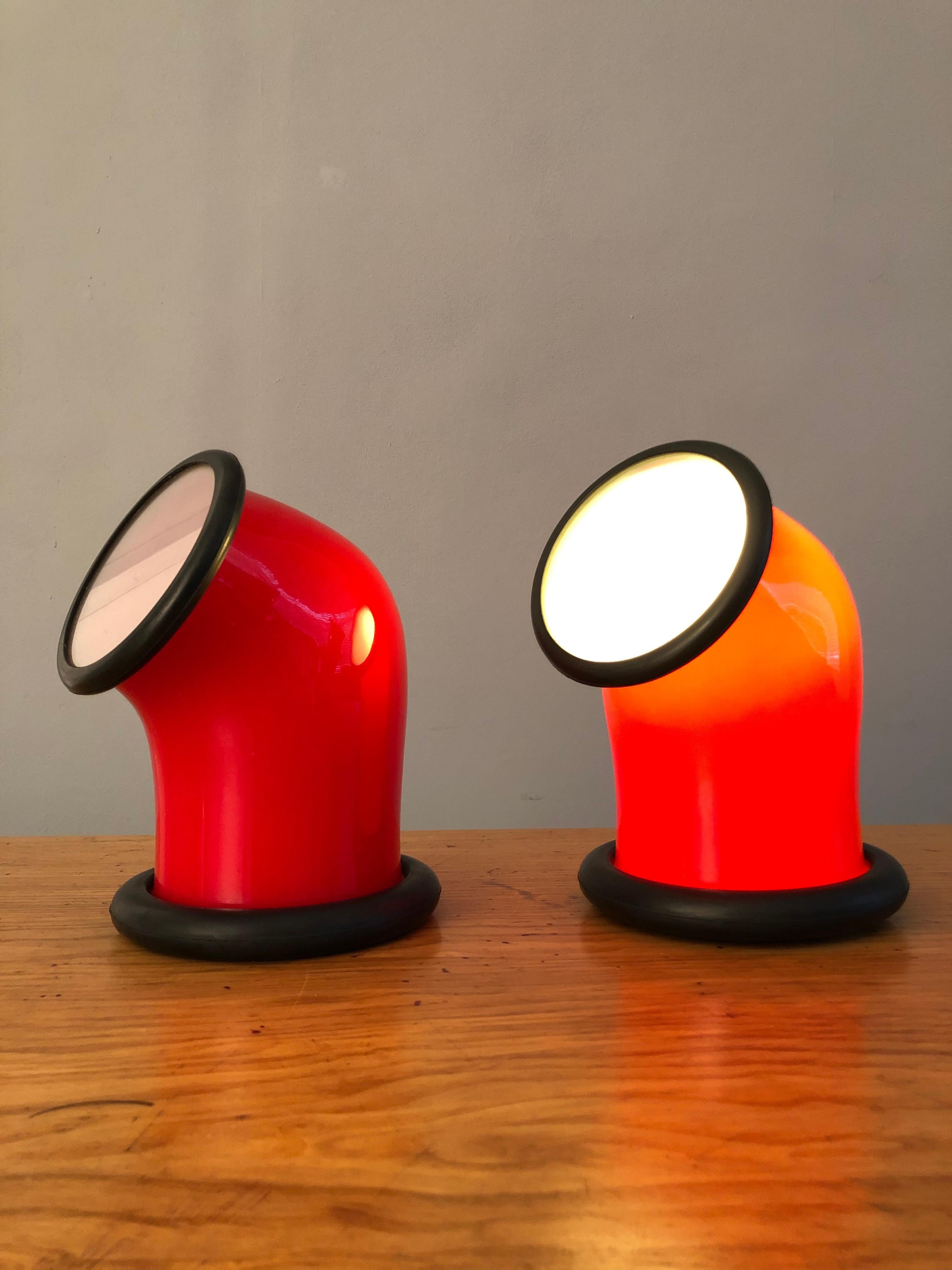 Pair of Midcentury Holmegaard Lamps by Michael Bang, 1972 In Good Condition In London, GB