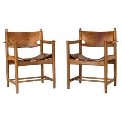 Pair of Midcentury Hunting Chairs by Børge Mogensen